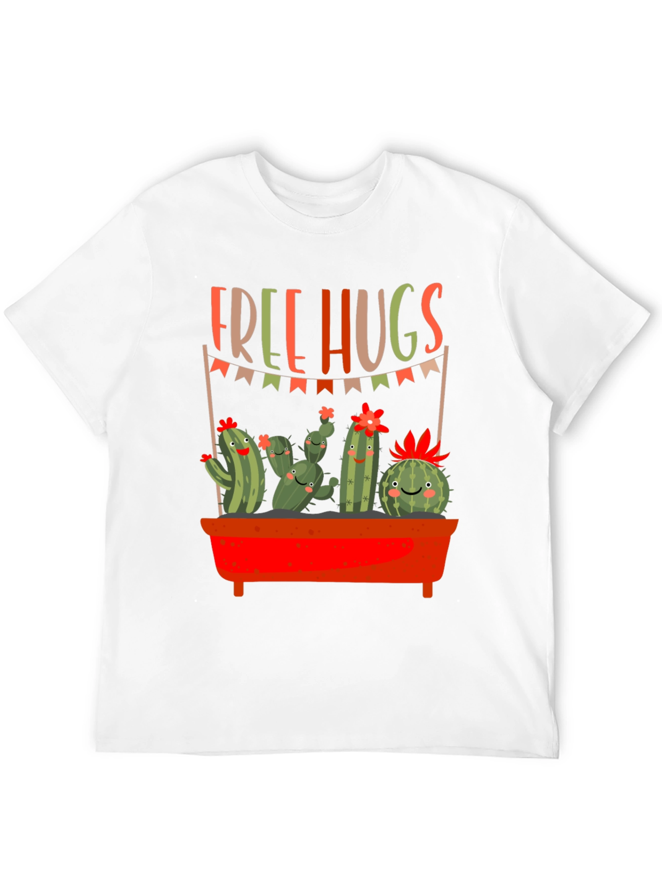 Black Free Hugs Cactus Graphic Tee view 12