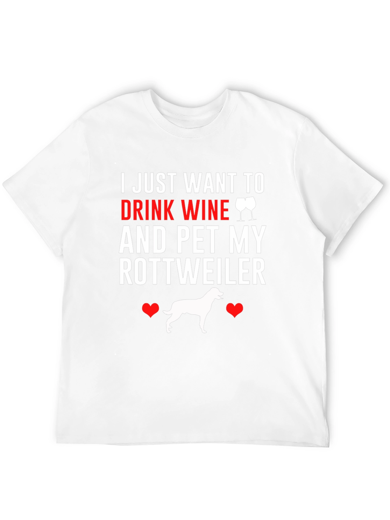 Black Wine & Rottweiler T-Shirt - Drink Wine Pet Dog view 12