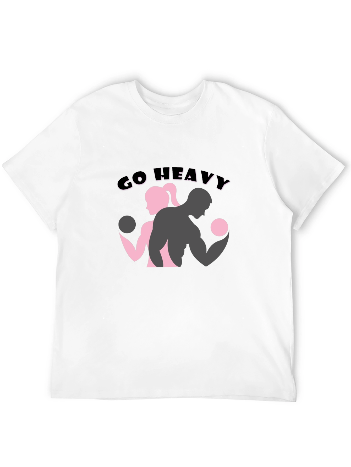 Black Go Heavy Unisex Black T-Shirt view 12
