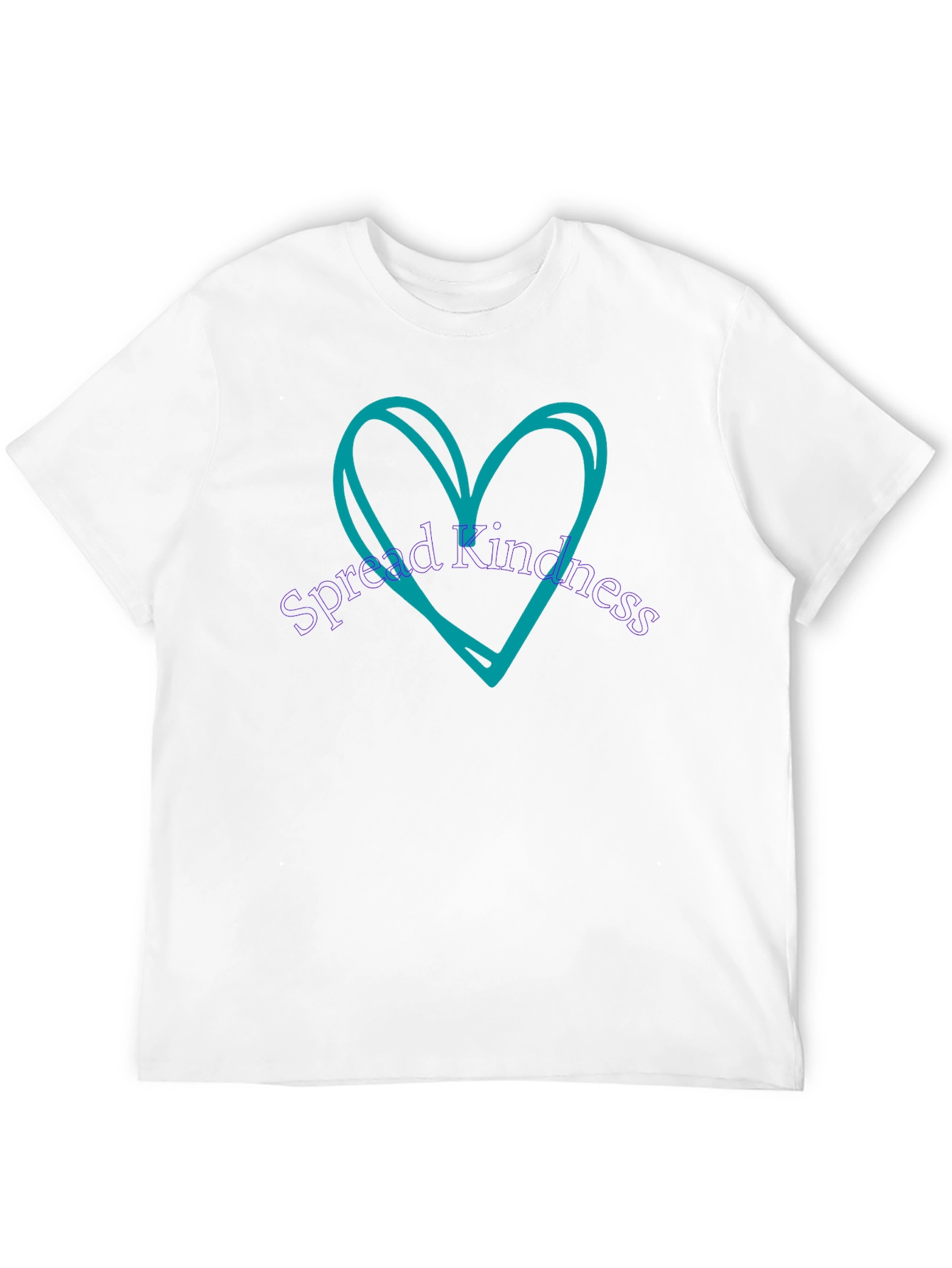 Black Spread Kindness Tee - Heart Design Black T-Shirt view 12