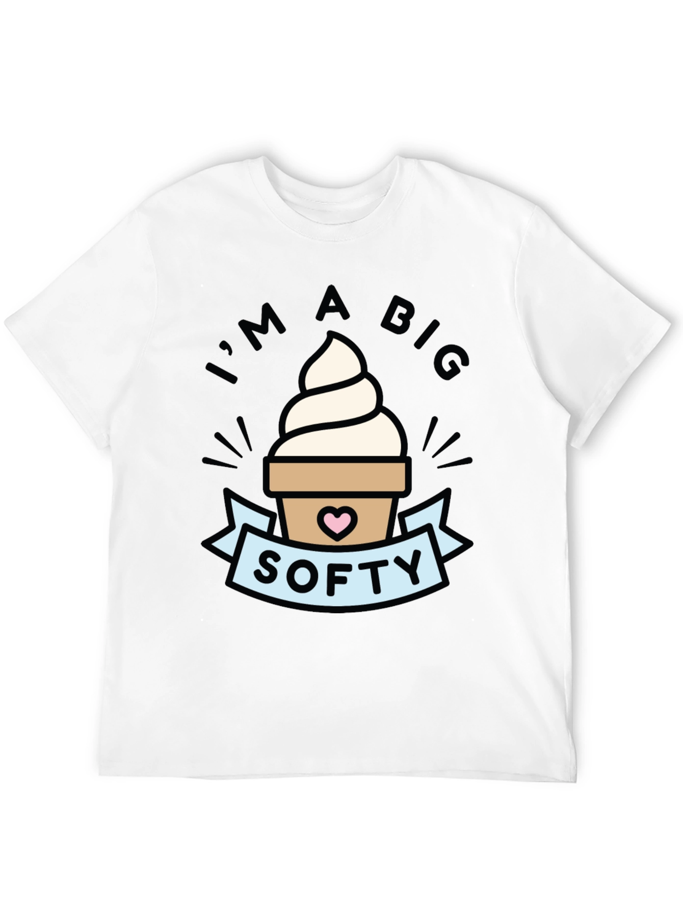 Black I'm a Big Softy Graphic Tee view 12