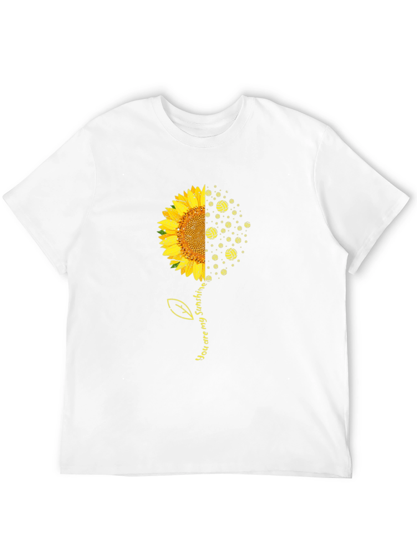 Black Sunflower Volleyball T-Shirt - You Are My Sunshine view 12