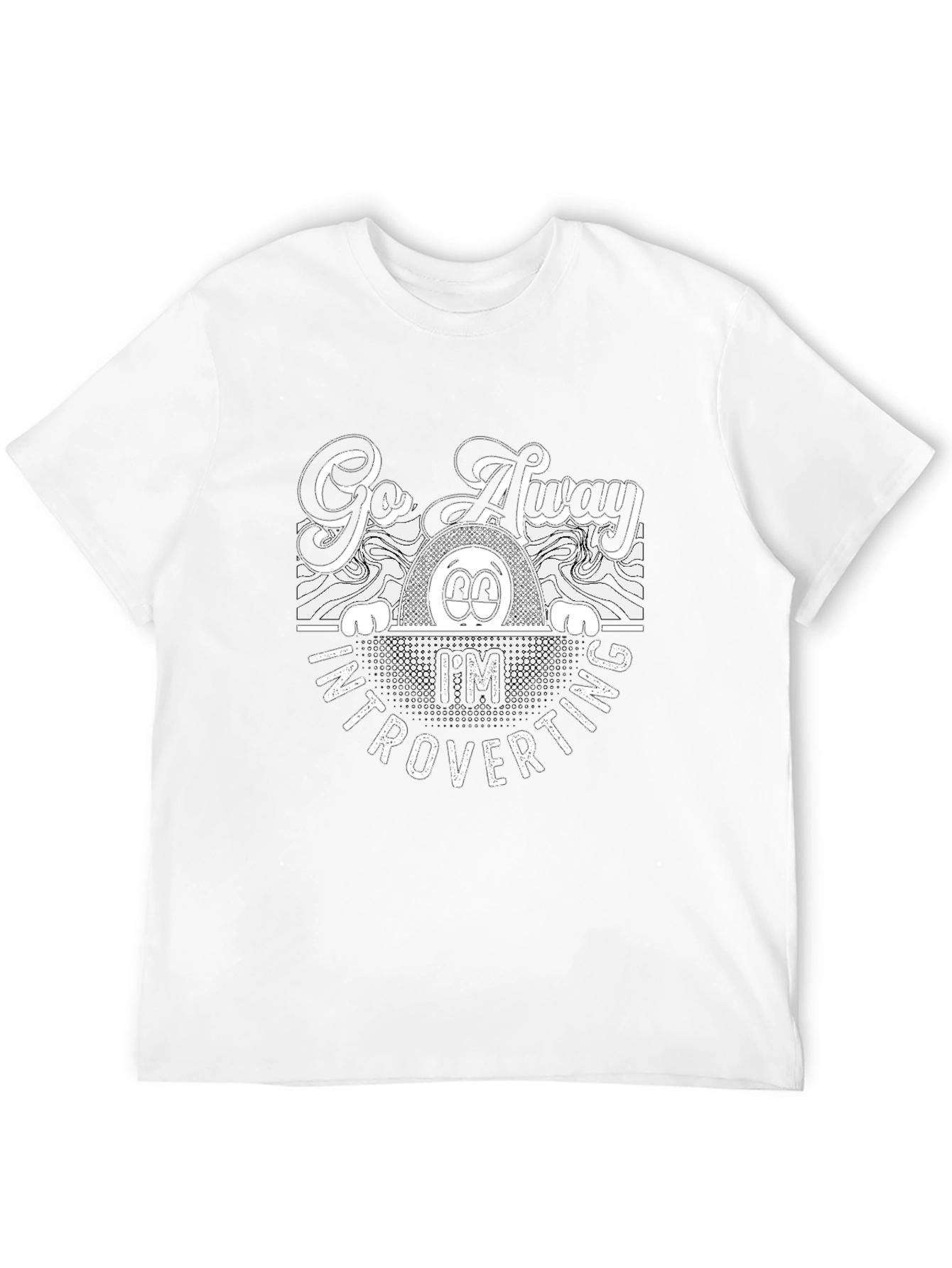Black Introverting Graphic Tee - Go Away I'm Introverting view 12