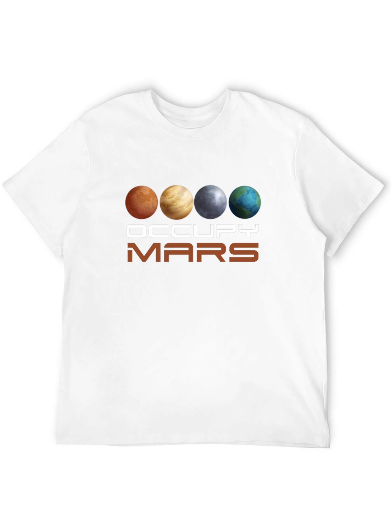 Black Occupy Mars Graphic Tee - Space Exploration T-Shirt view 12