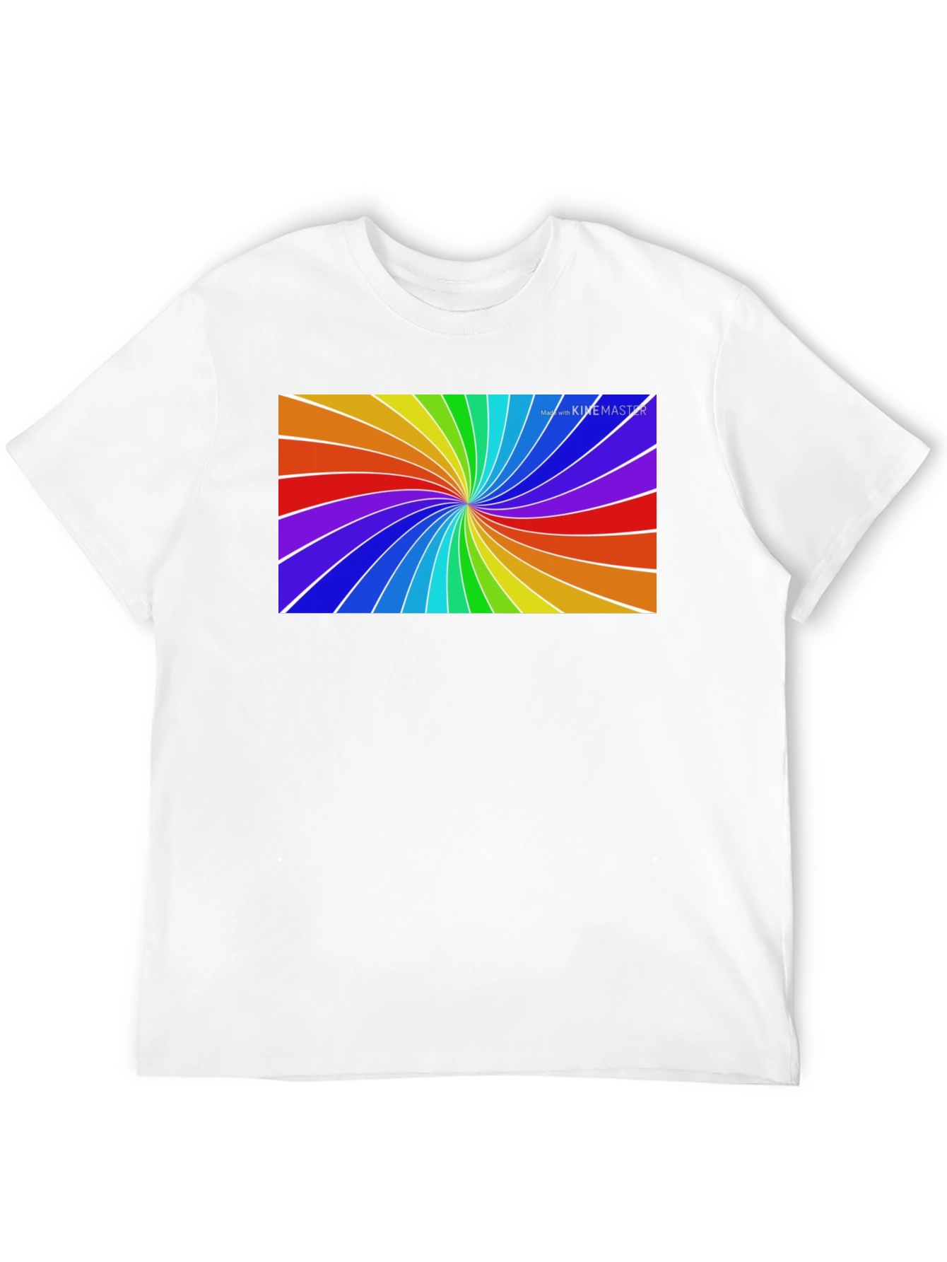 Black Rainbow Swirl Tee - Vivid Graphic Print view 12