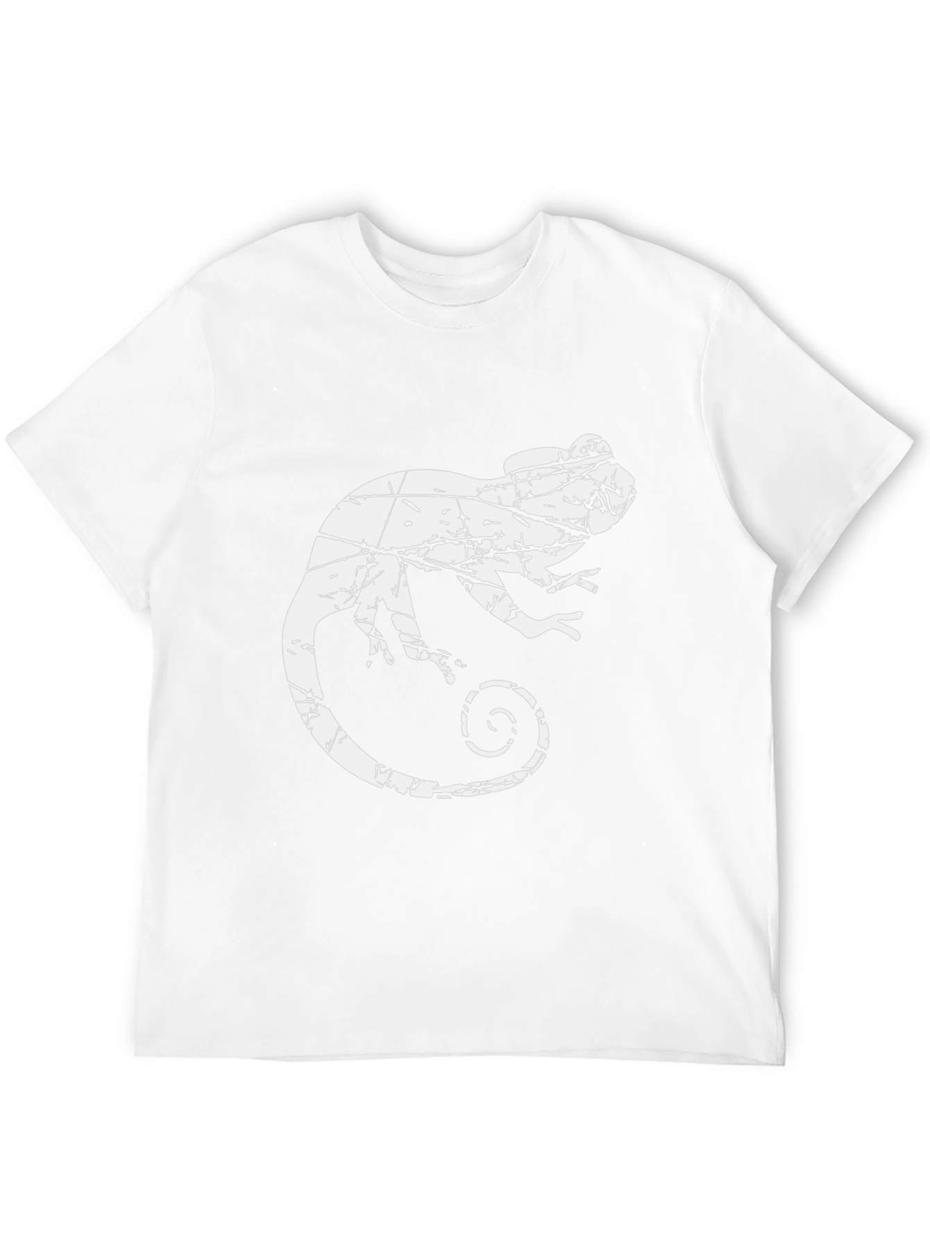 Black Distressed Chameleon Graphic Tee view 12