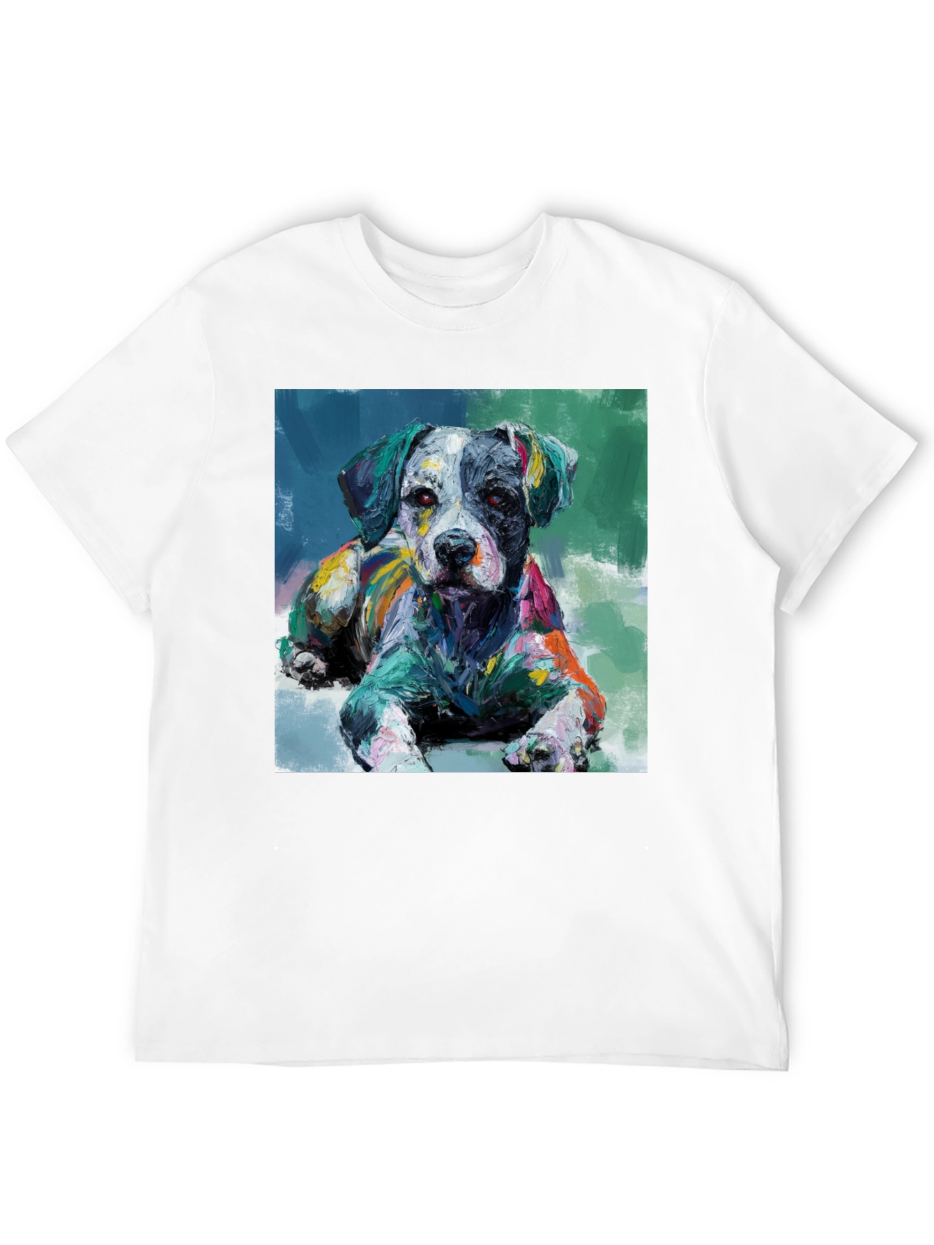 Black Dog Painting Black T-Shirt view 12