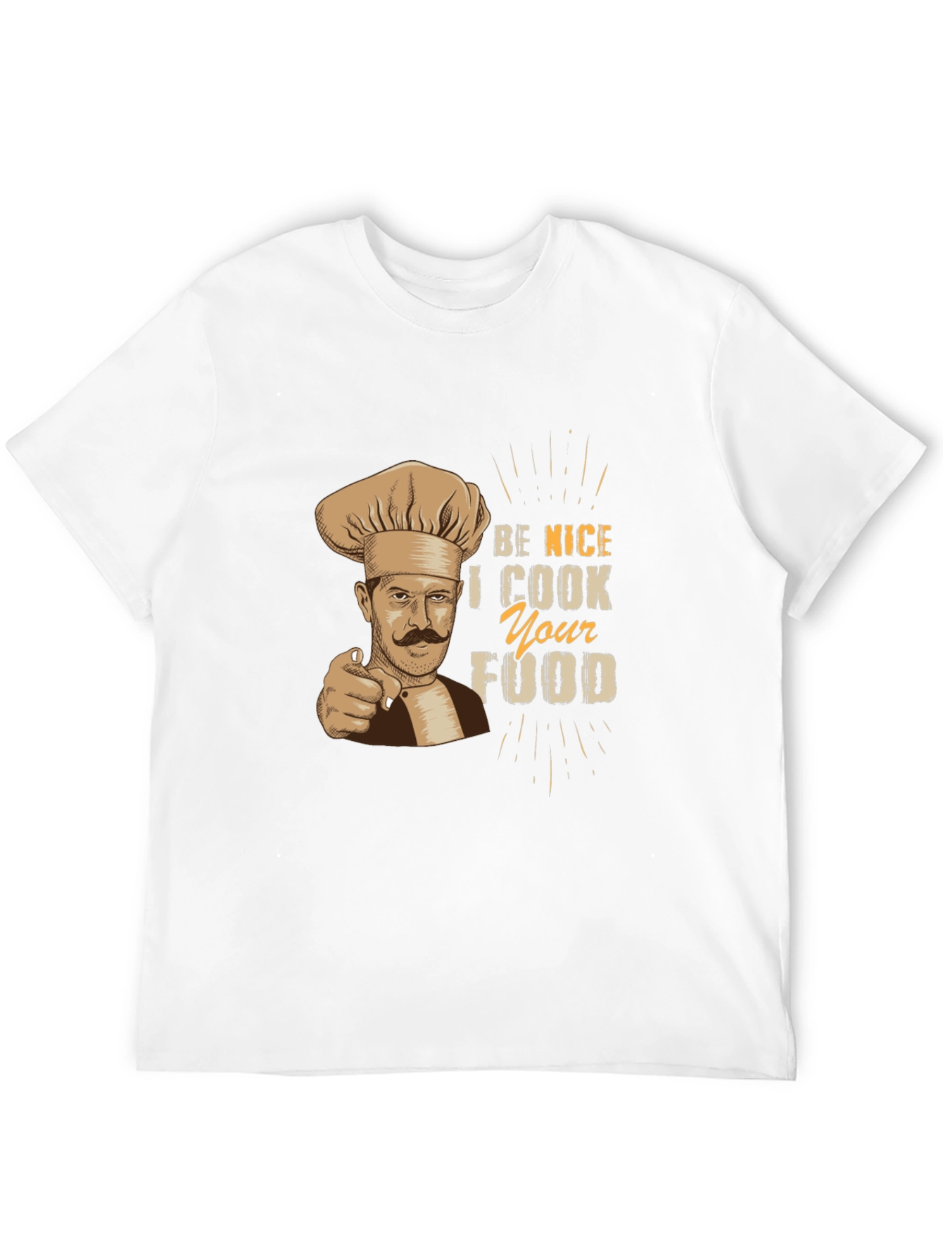 Black Be Nice I Cook Your Food Graphic Tee view 12
