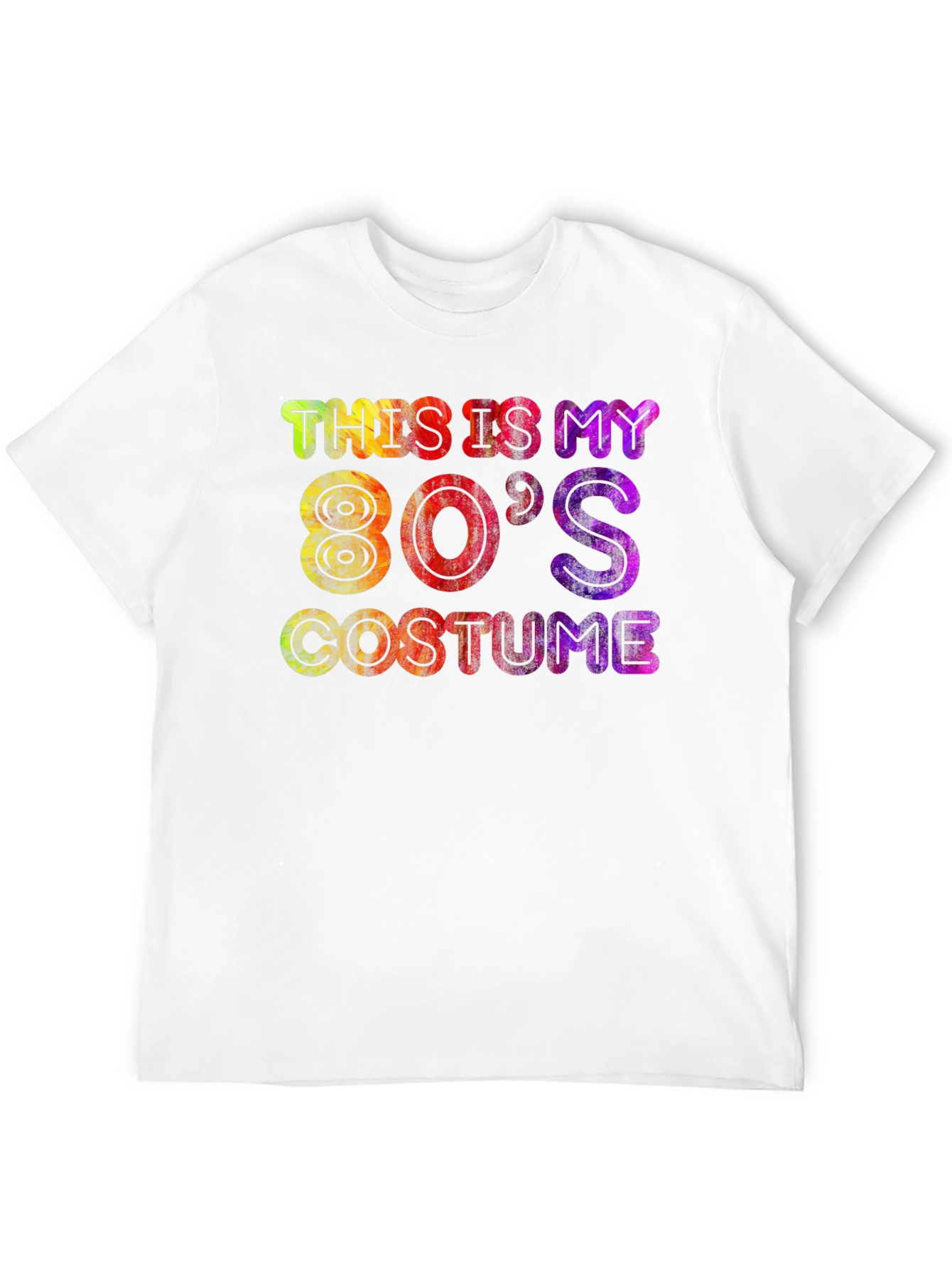 Black 80's Costume T-Shirt - Retro Party Tee view 12