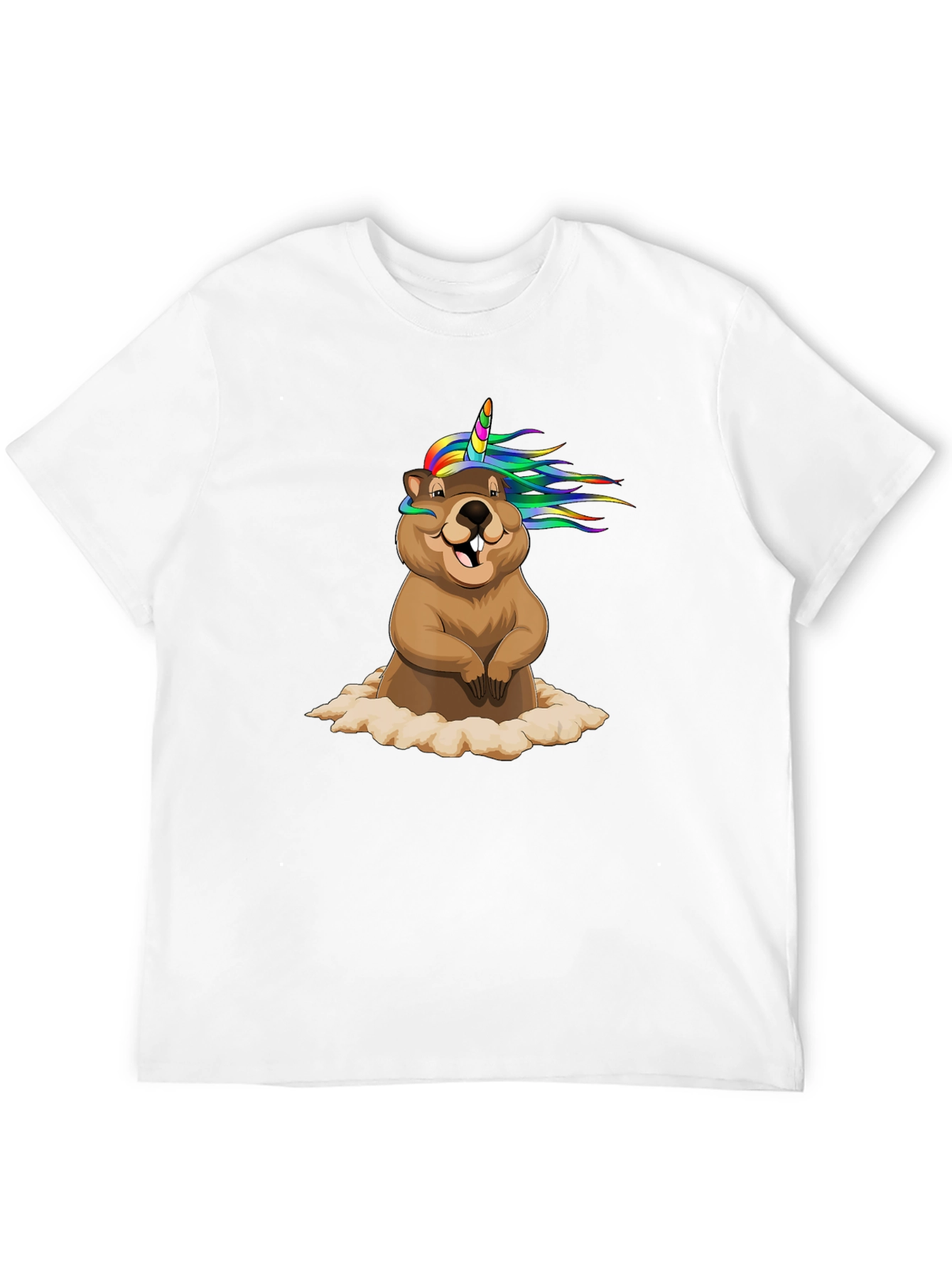 Black Unicorn Beaver T-Shirt - Funny Graphic Tee view 12