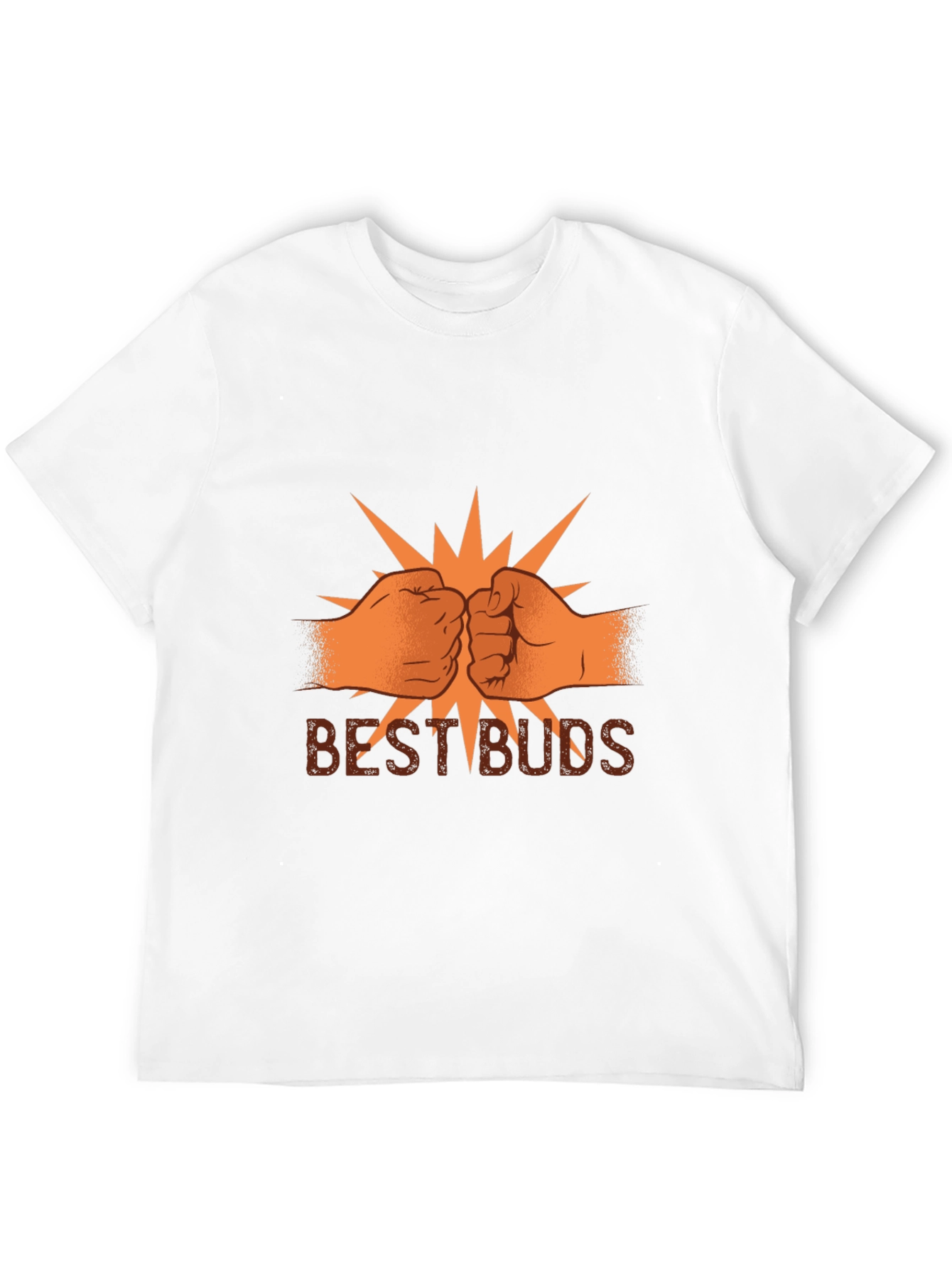 Black Best Buds Graphic Tee - Black Cotton Blend T-Shirt view 12