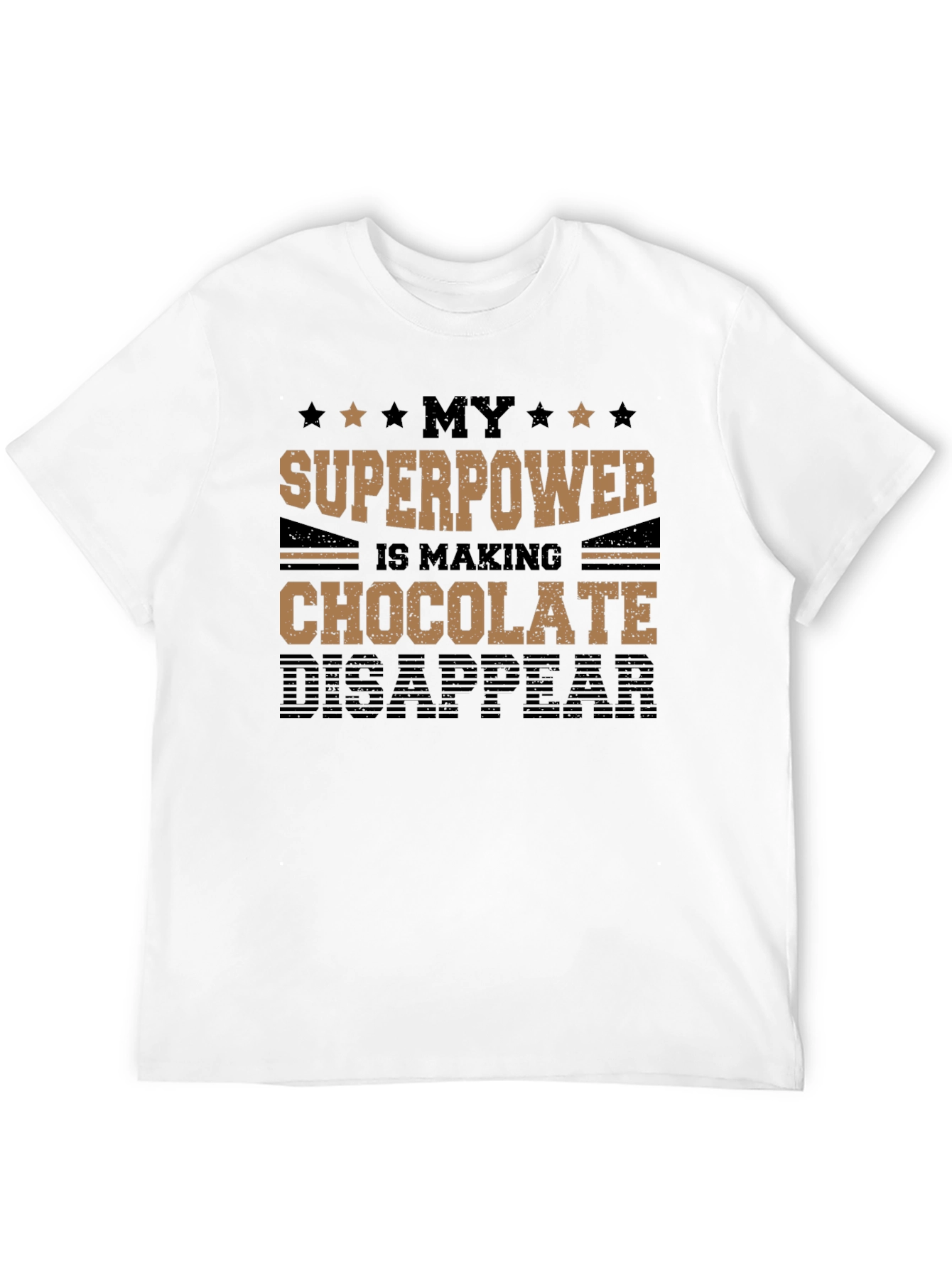Black Chocolate Disappearing Superpower T-Shirt view 12
