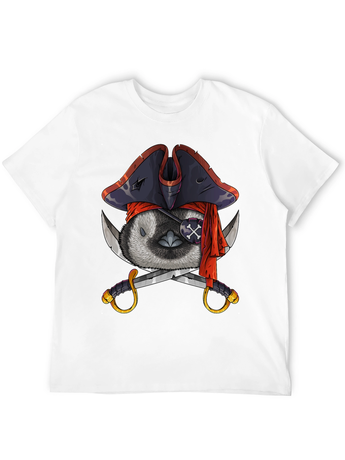 Black Pirate Raccoon Graphic T-Shirt view 12