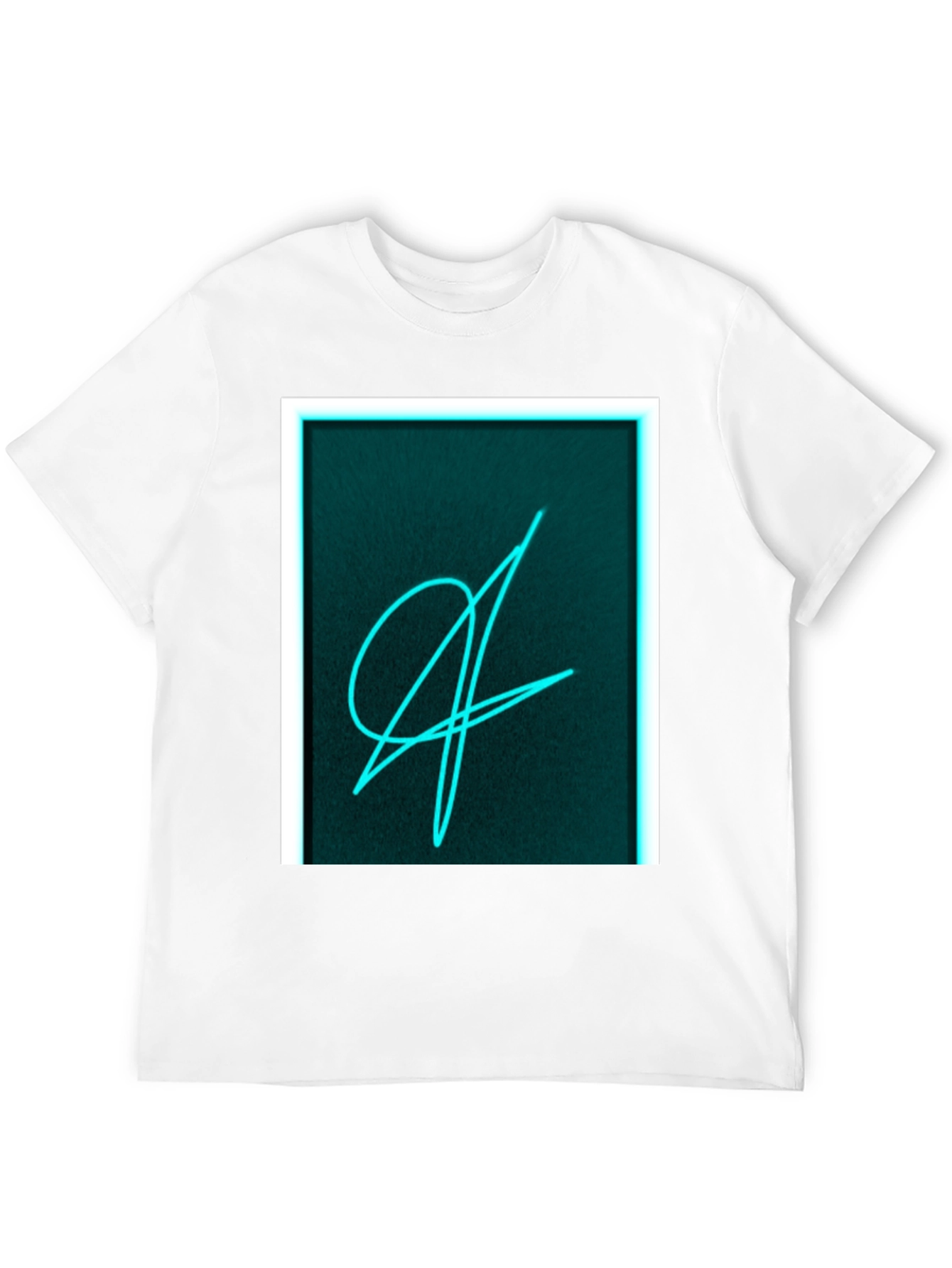 Black Neon Scribble Graphic Black T-Shirt view 12