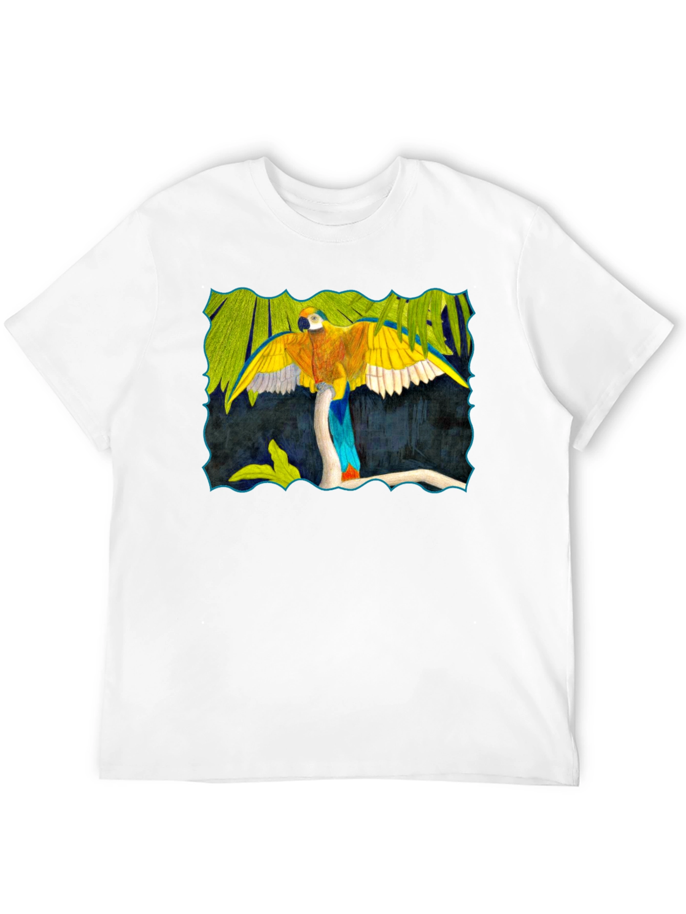 Black Parrot Graphic Black T-Shirt view 12