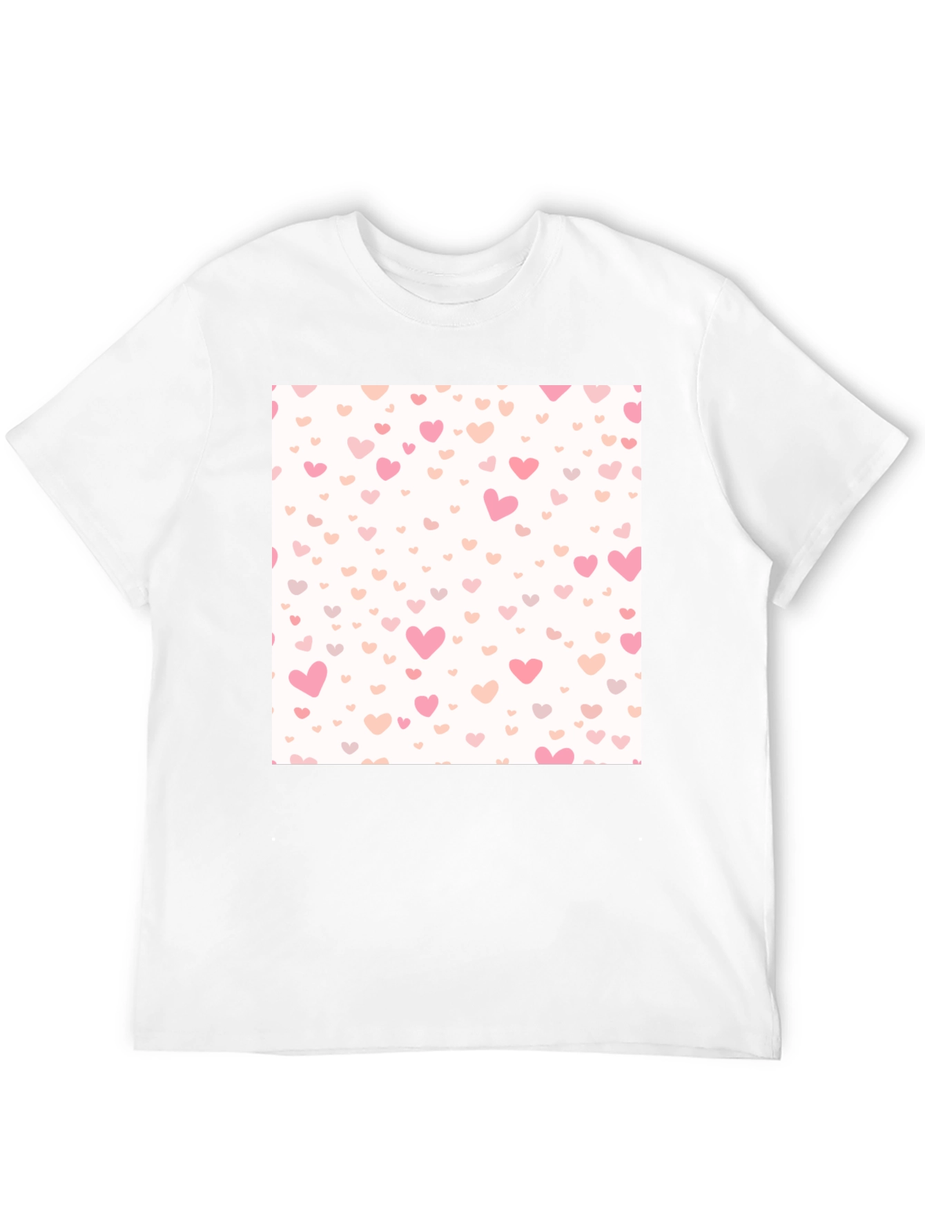 Black Heart Pattern Tee - Black Valentine's Day Shirt view 12