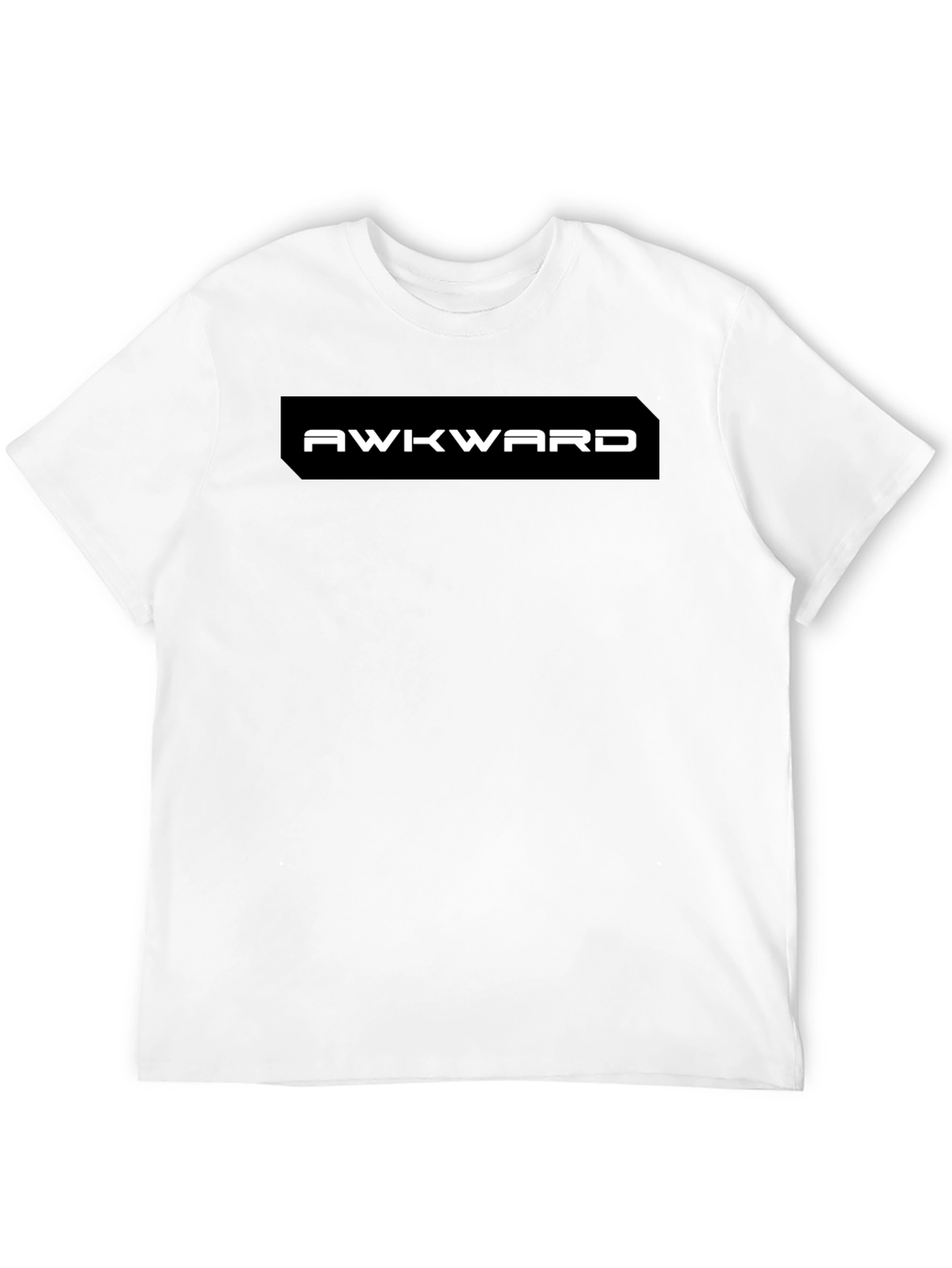 Black Awkward Graphic Tee - Black Casual T-Shirt view 12