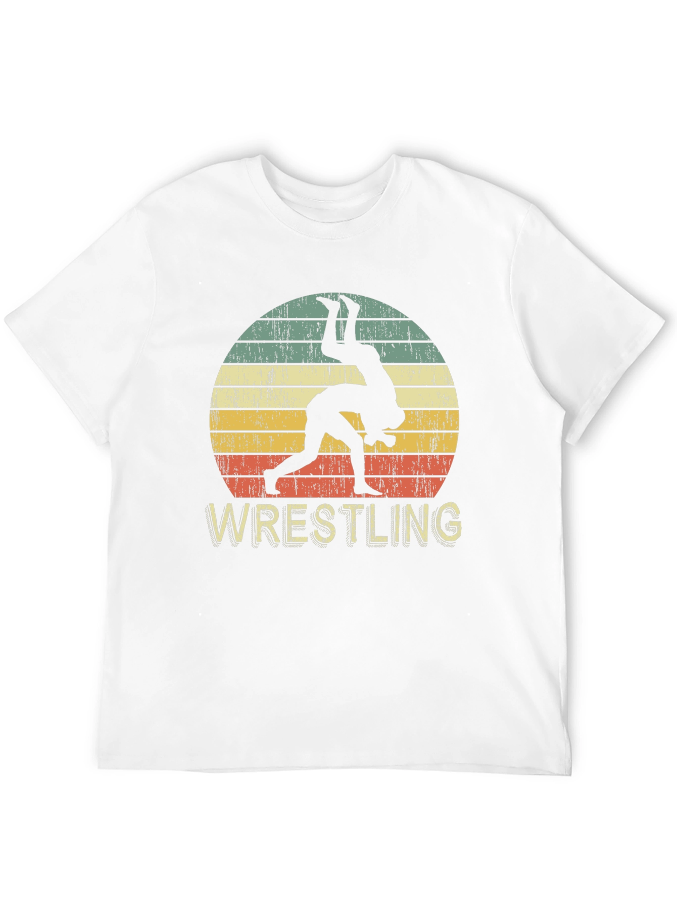 Black Vintage Wrestling Sunset T-Shirt view 12