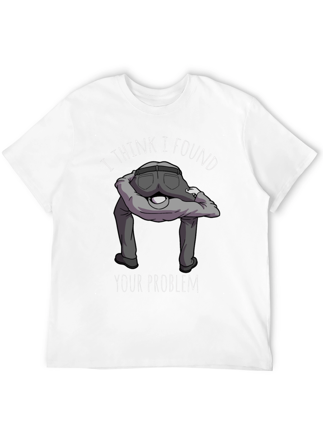 Black I Found Your Problem Funny Graphic T-Shirt view 12