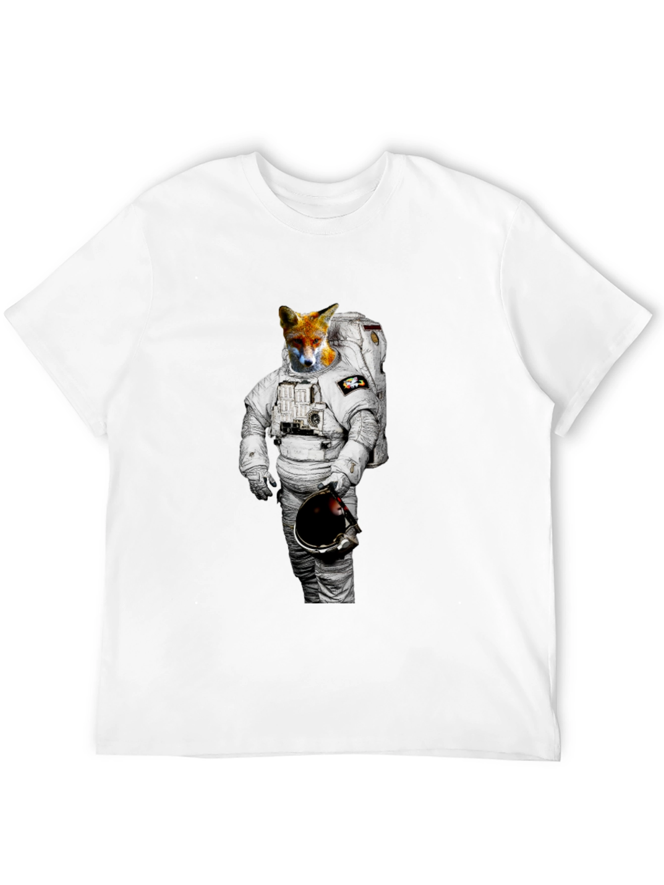 Black Fox Astronaut Graphic Tee - Mens Black T-Shirt view 12
