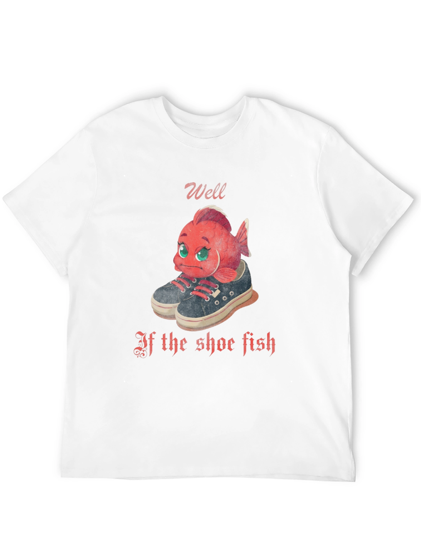 Black Shoe Fish T-Shirt - Novelty Graphic Tee view 12