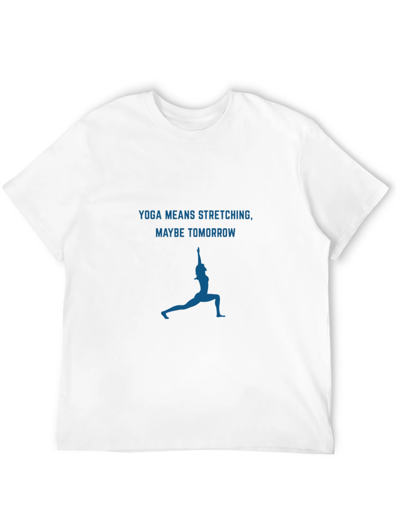 Black Yoga Means Stretching T-Shirt Funny Gym Tee view 12