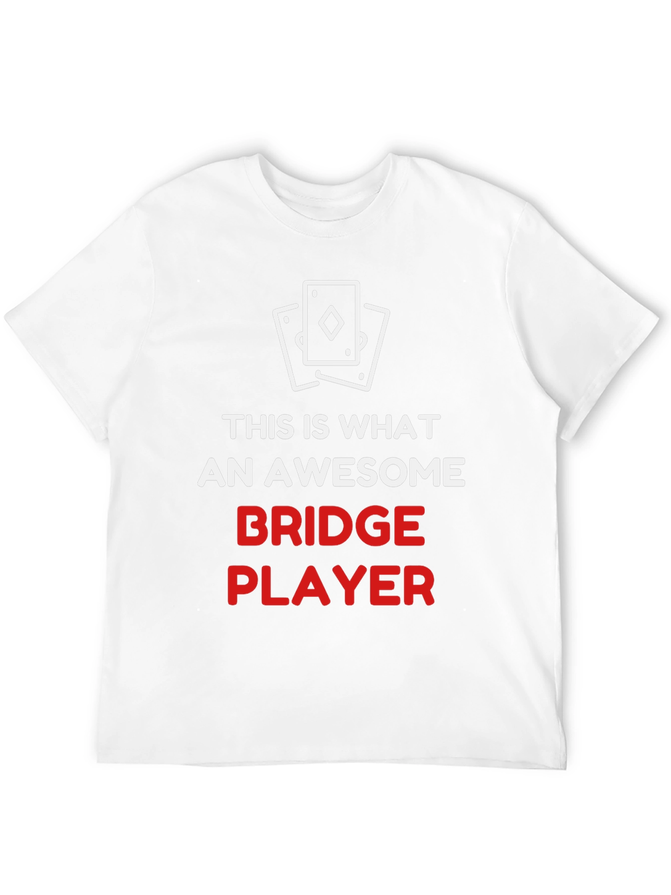 Black Awesome Bridge Player T-Shirt view 12