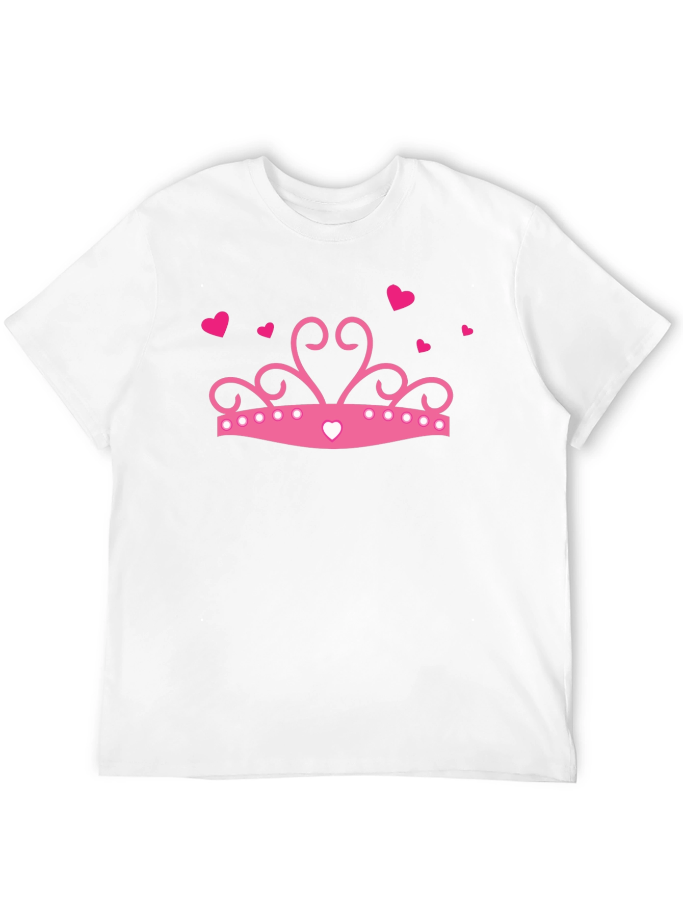 Black Pink Crown Hearts Black T-Shirt view 12