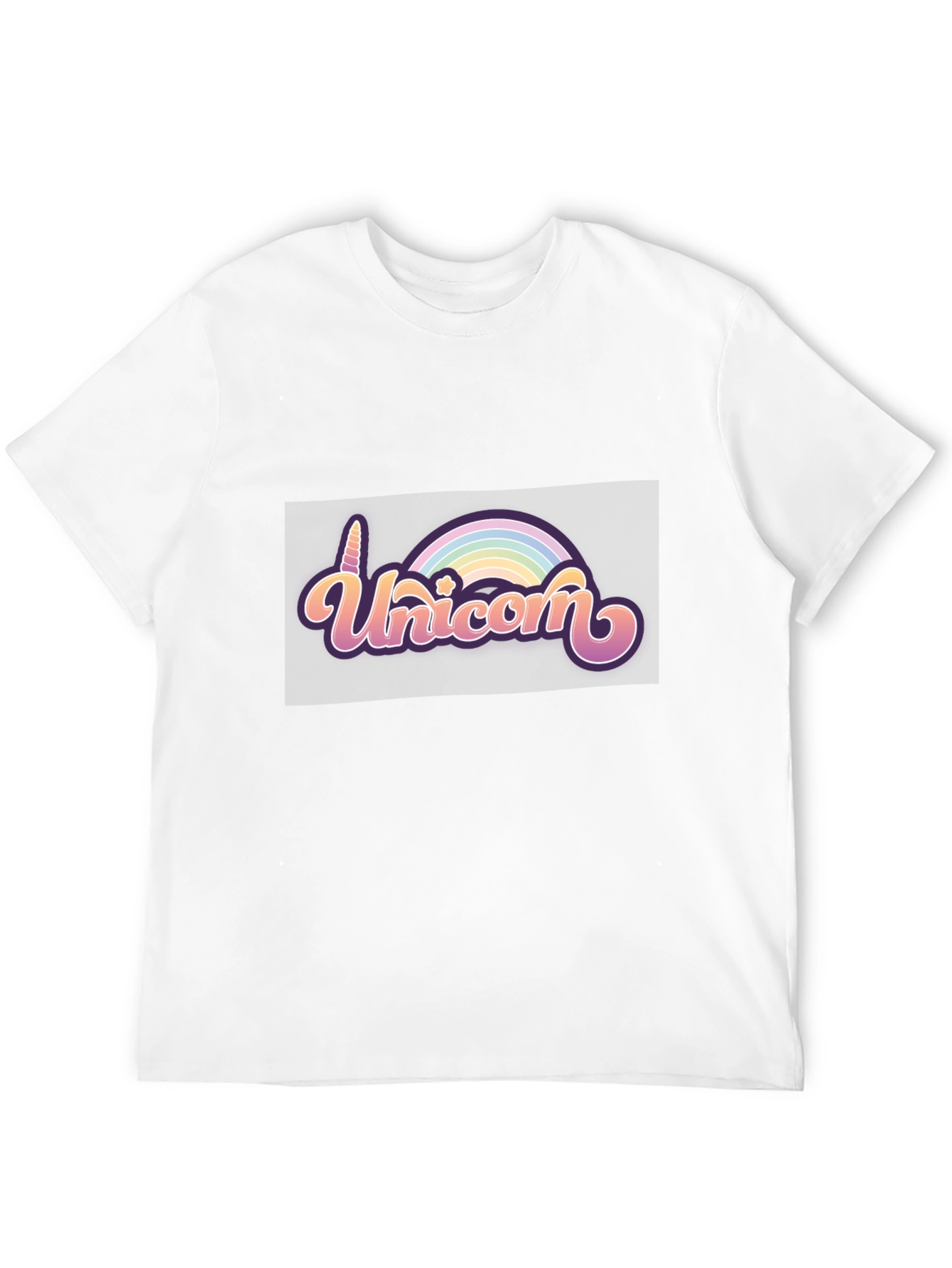 Black Unicorn Rainbow Tee - Black Cotton T-Shirt view 12