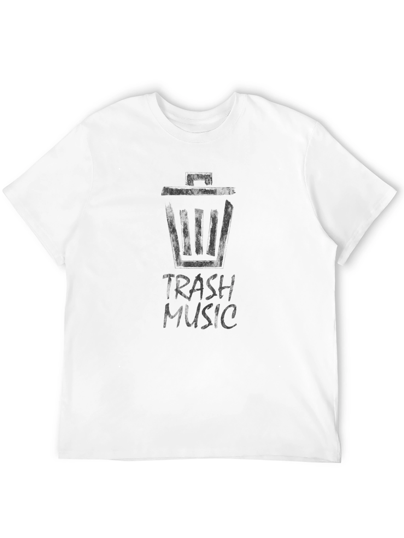 Black Trash Music Graphic Tee - Black Unisex T-Shirt view 12