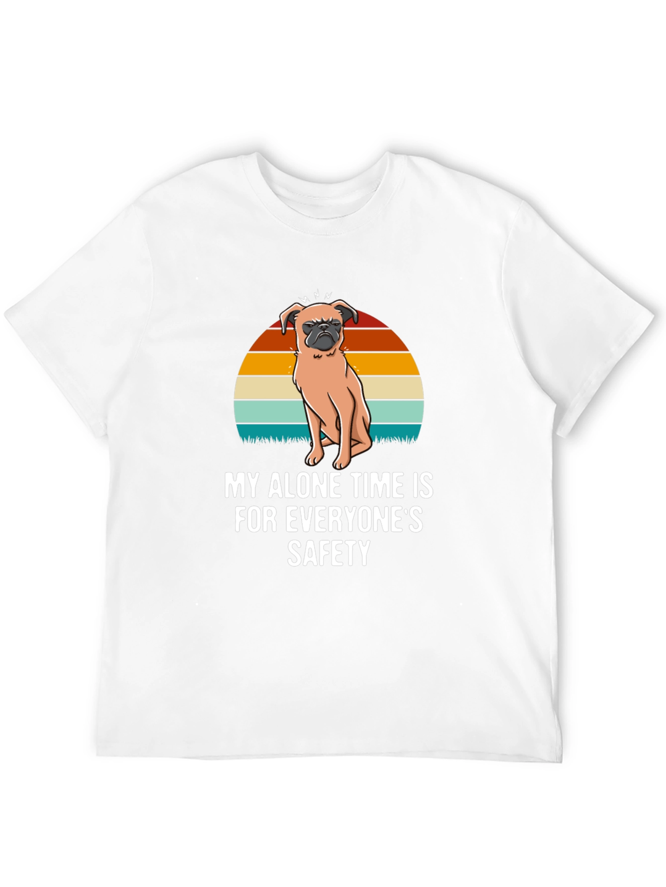 Black Funny Pug T-Shirt: My Alone Time is For Everyone's Safety view 12