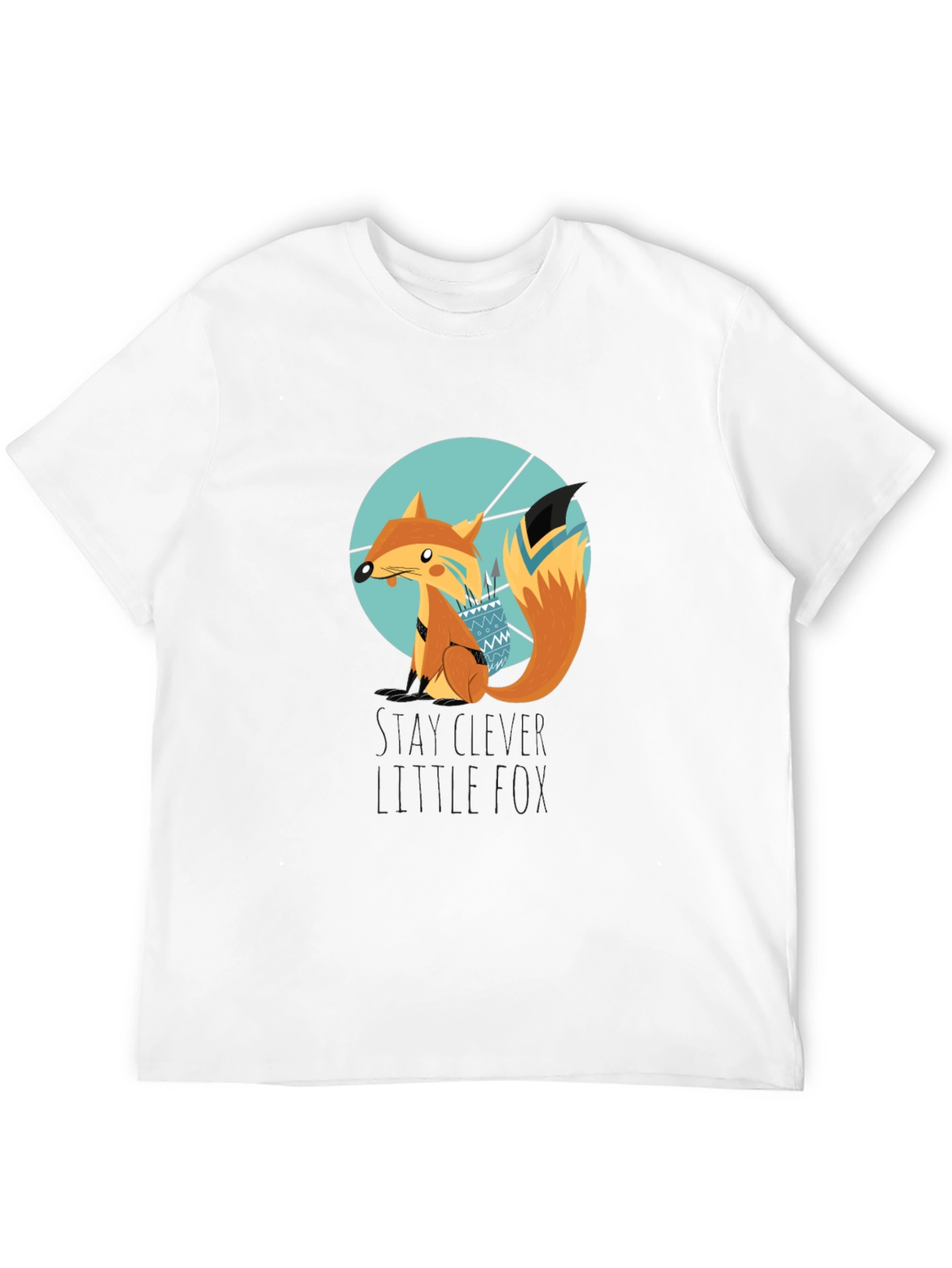 Black Stay Clever Little Fox Graphic T-Shirt view 12