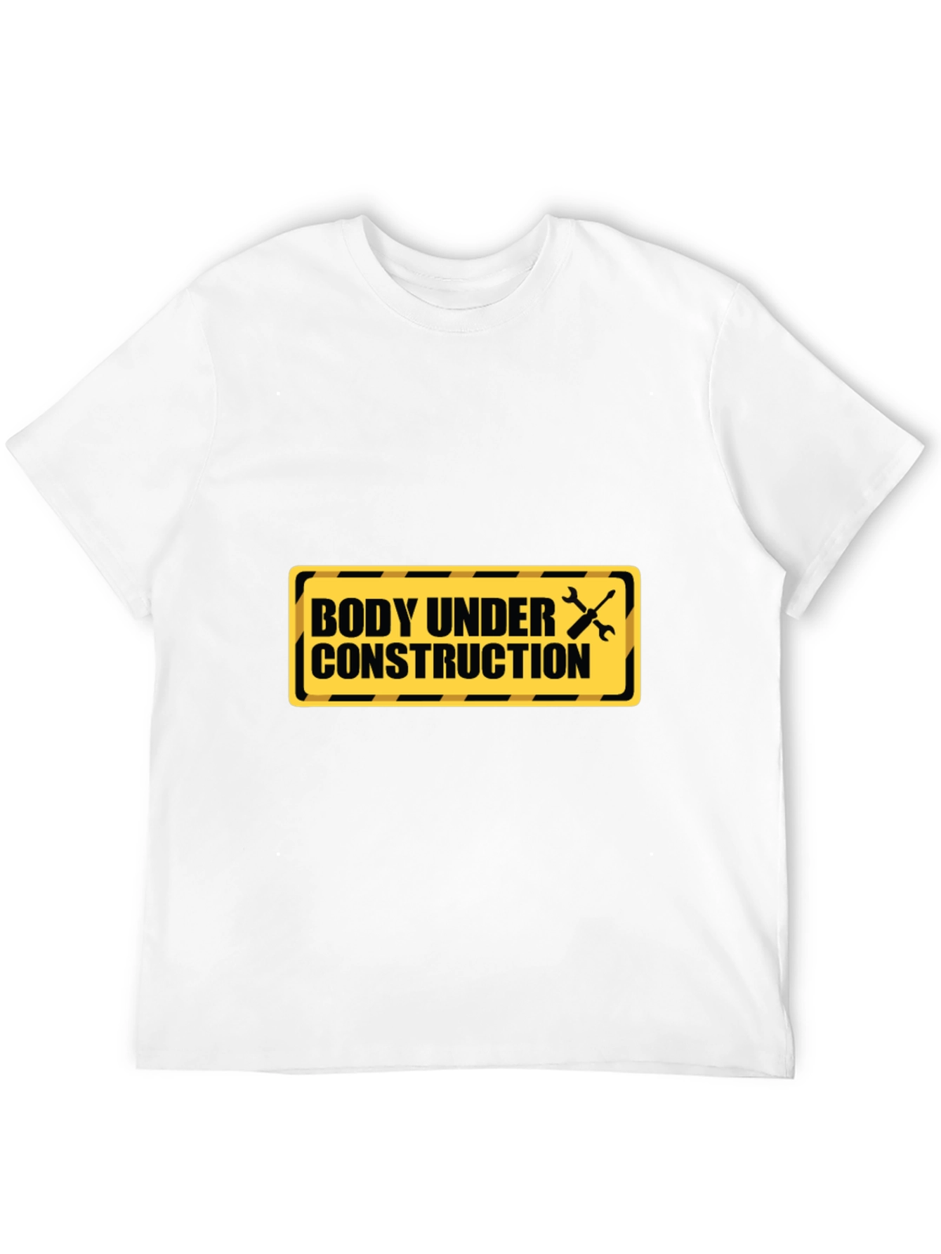 Black Body Under Construction T-Shirt - Gym & Fitness Apparel view 12