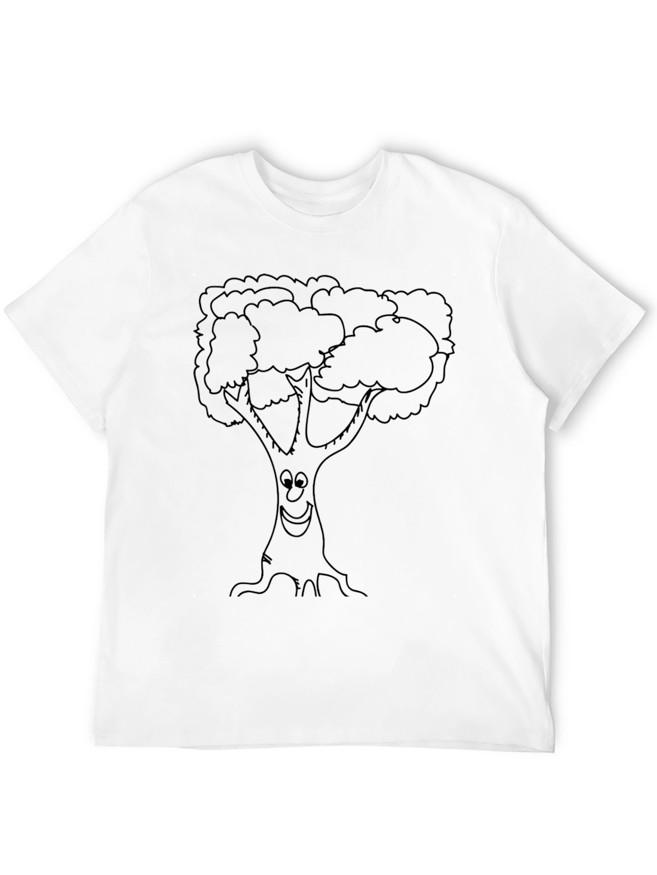 Black Cartoon Tree Graphic T-Shirt - Fun Nature Tee view 12