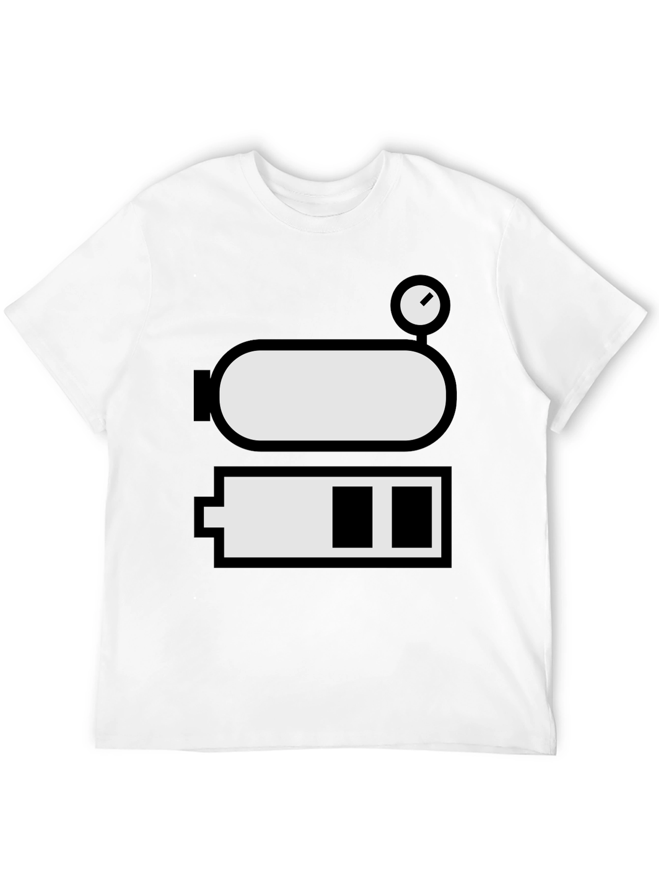 Black Low Battery Level Funny Graphic Tee view 12