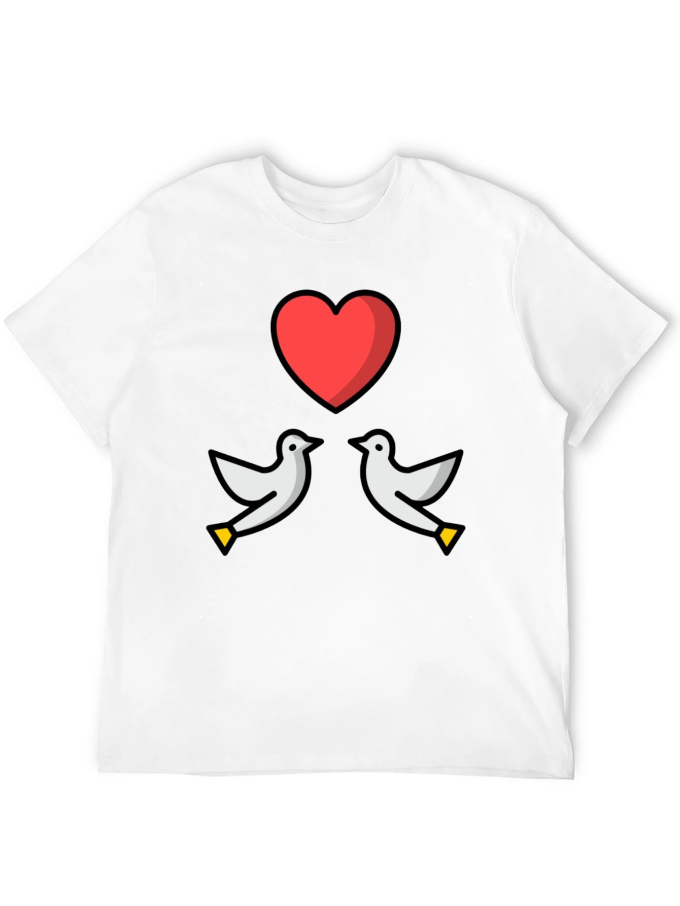 Black Dove Heart Graphic Tee - Love & Peace T-Shirt view 12