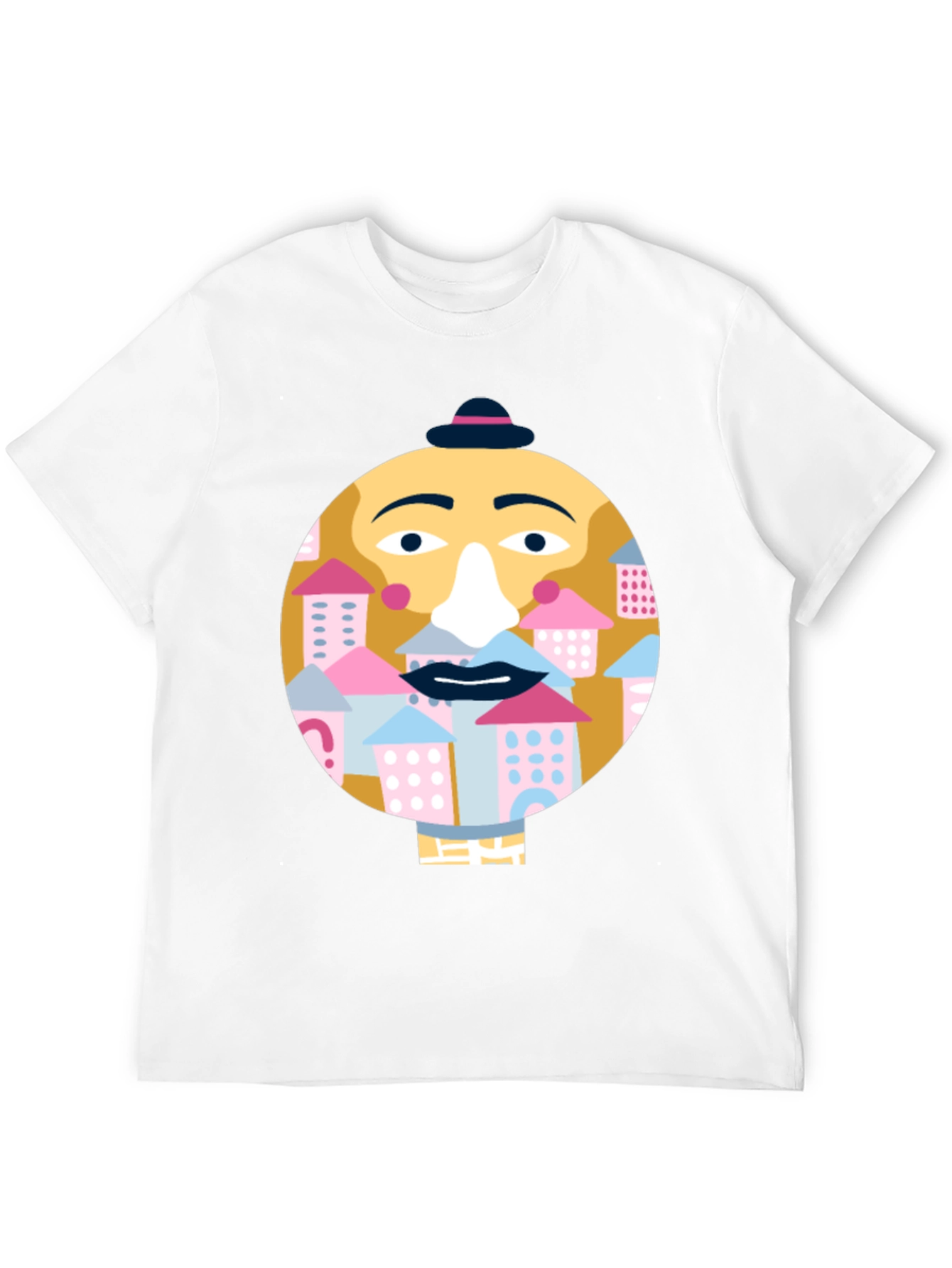 Black Quirky Face Graphic T-Shirt - City Beard view 12