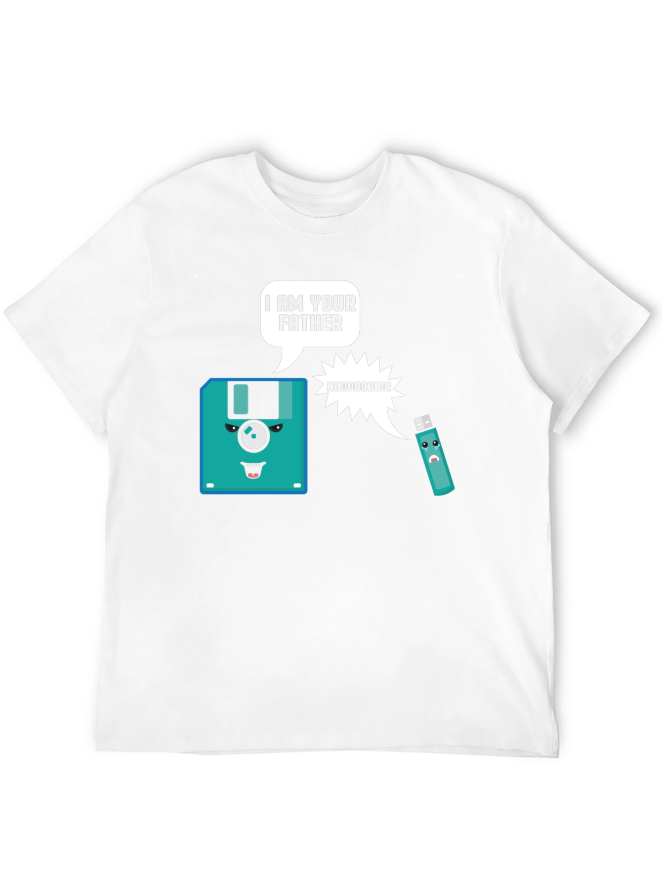 Black I Am Your Father Floppy Disk T-Shirt view 12