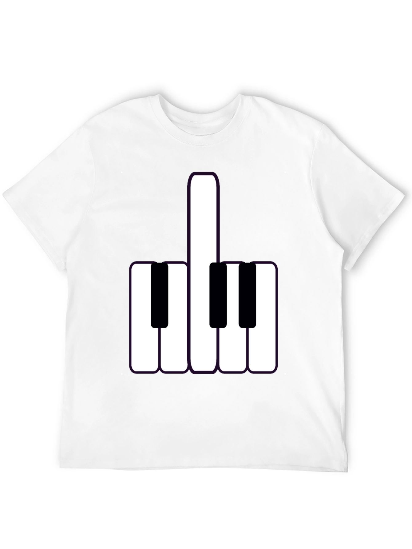 Black Musical Middle Finger Graphic Tee - Black view 12