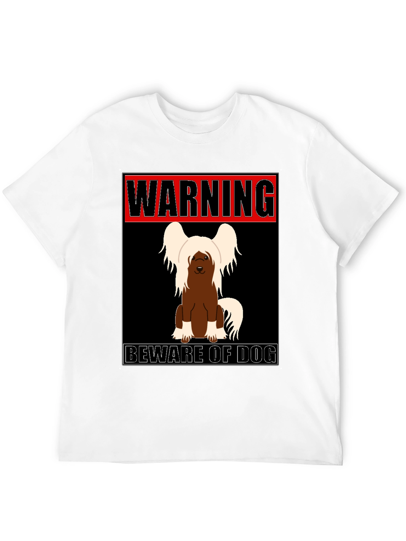 Black Warning Beware of Dog T-Shirt view 12