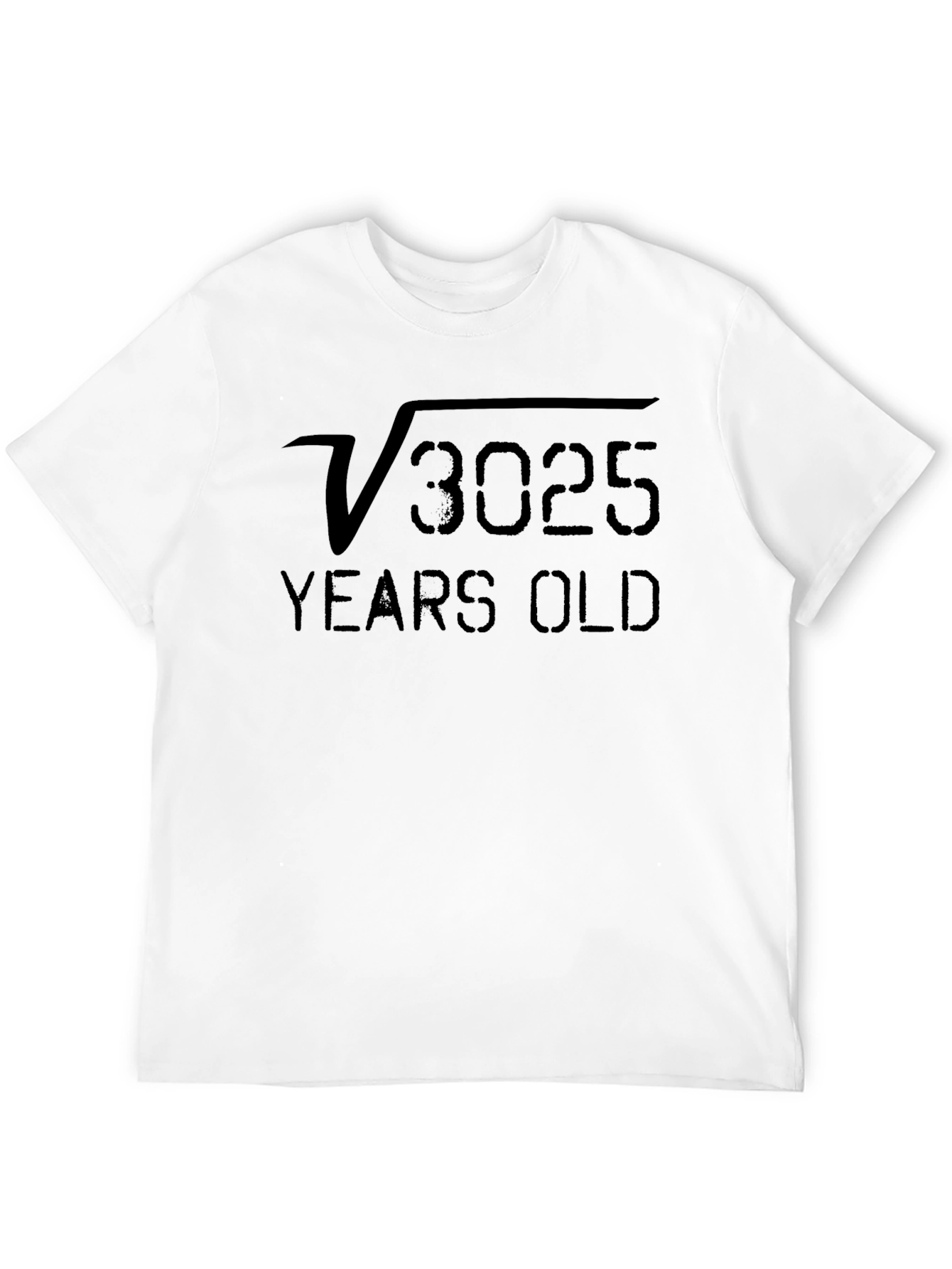 Black Funny Math Birthday T-Shirt, Root 3025 Years Old view 12