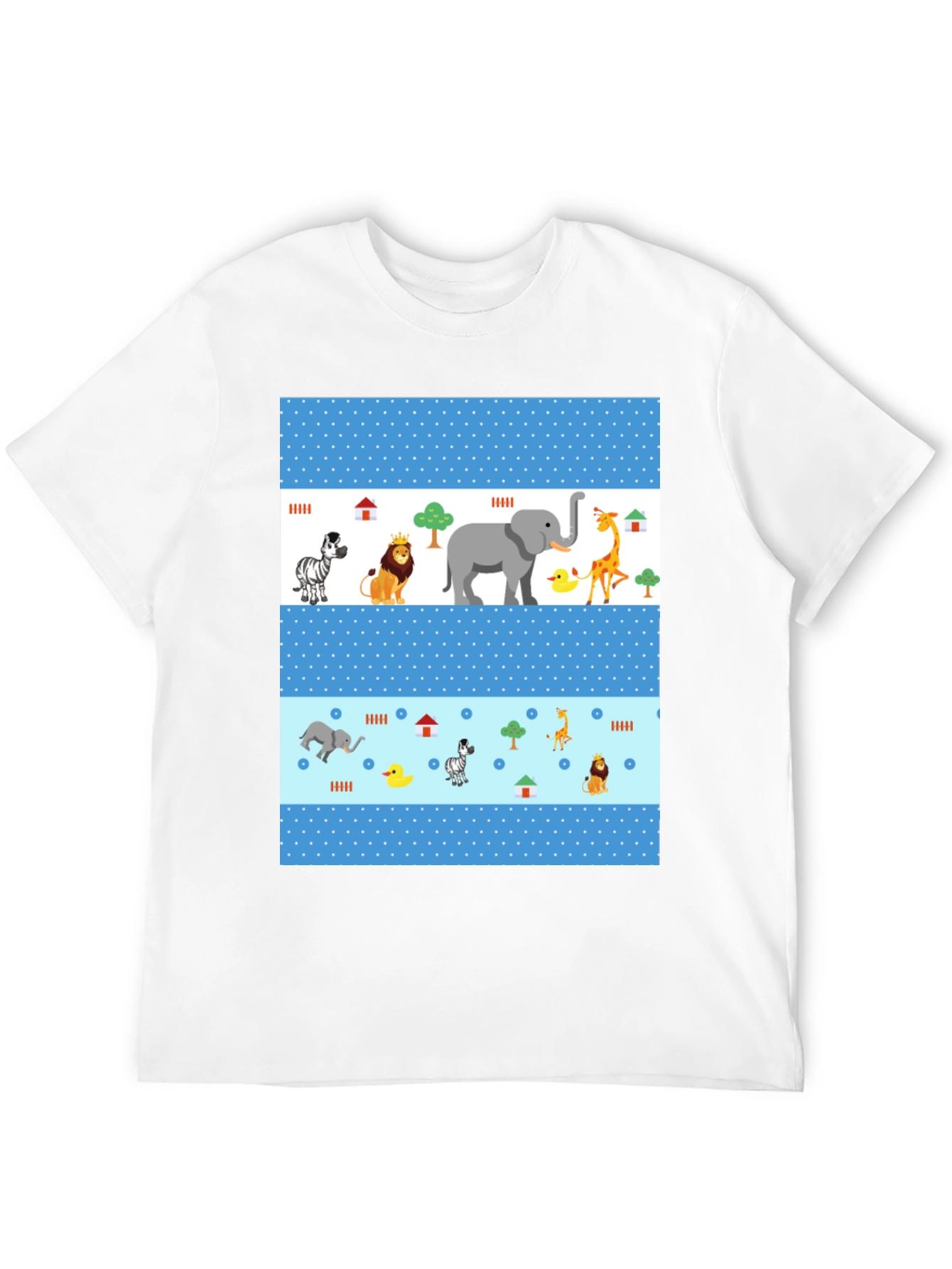 Black Fun Animal Print Tee - Black Casual Shirt view 12