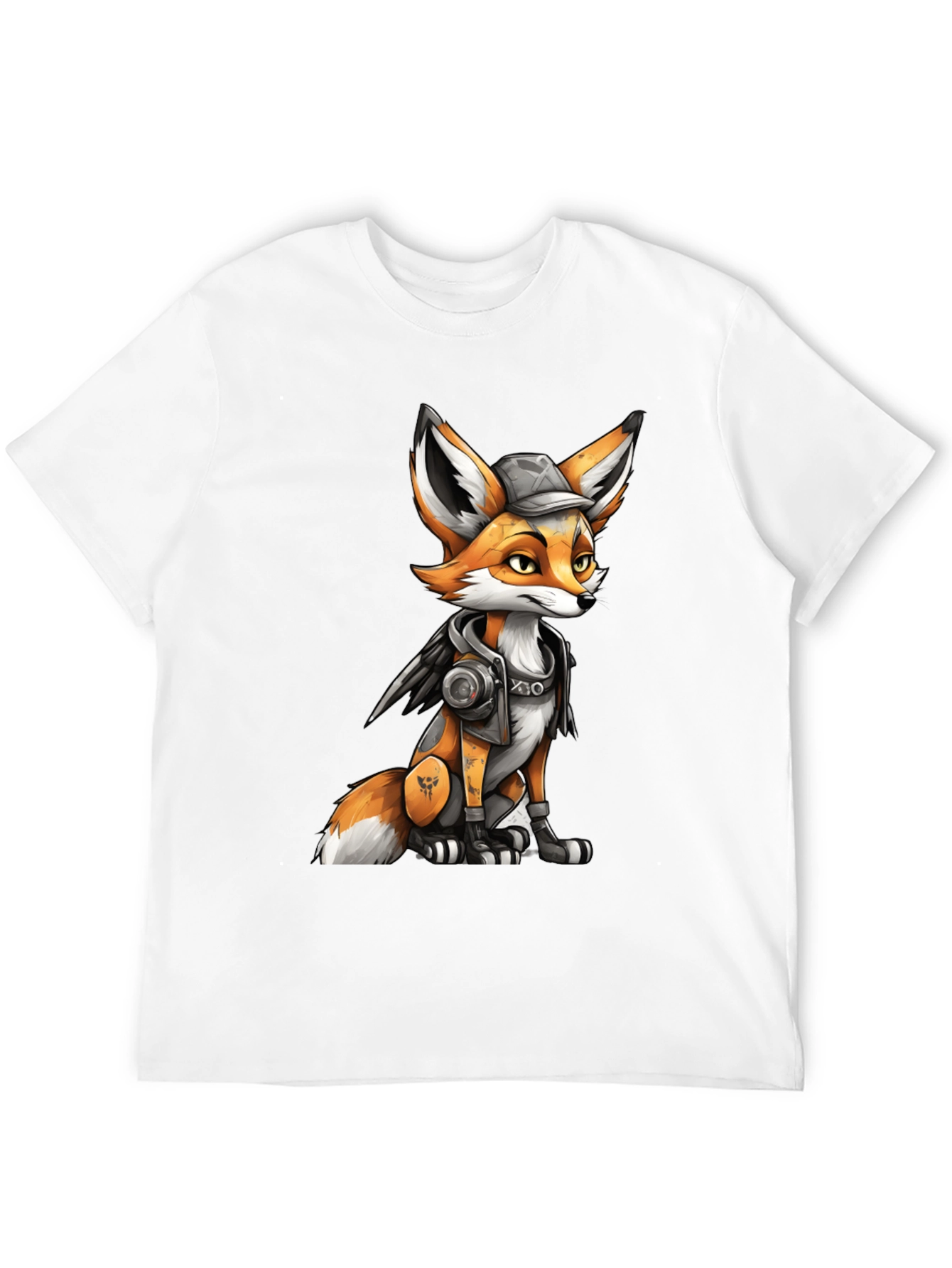 Black Fox Character Graphic Black T-Shirt view 12
