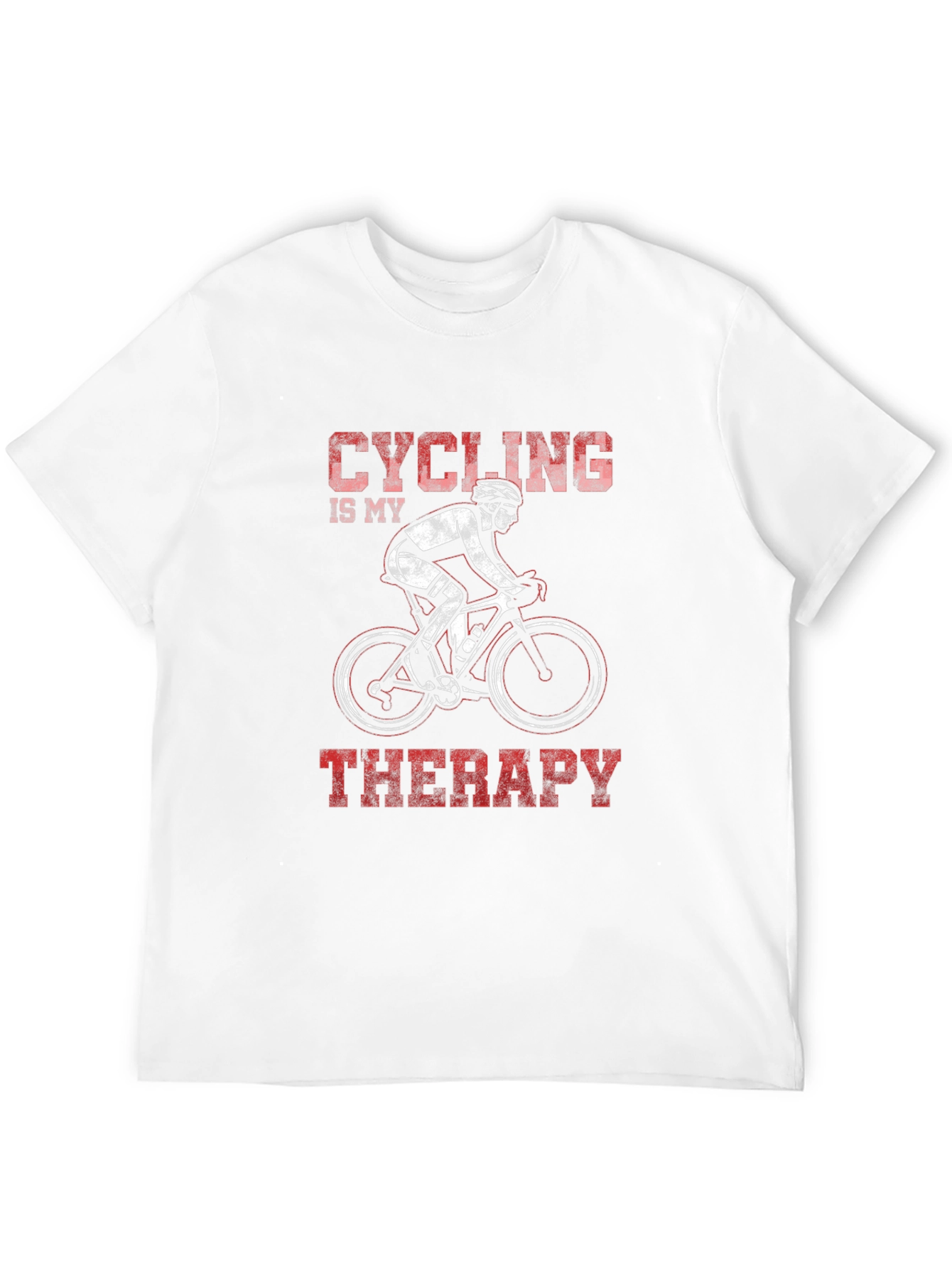 Black Cycling is My Therapy Graphic T-Shirt view 12