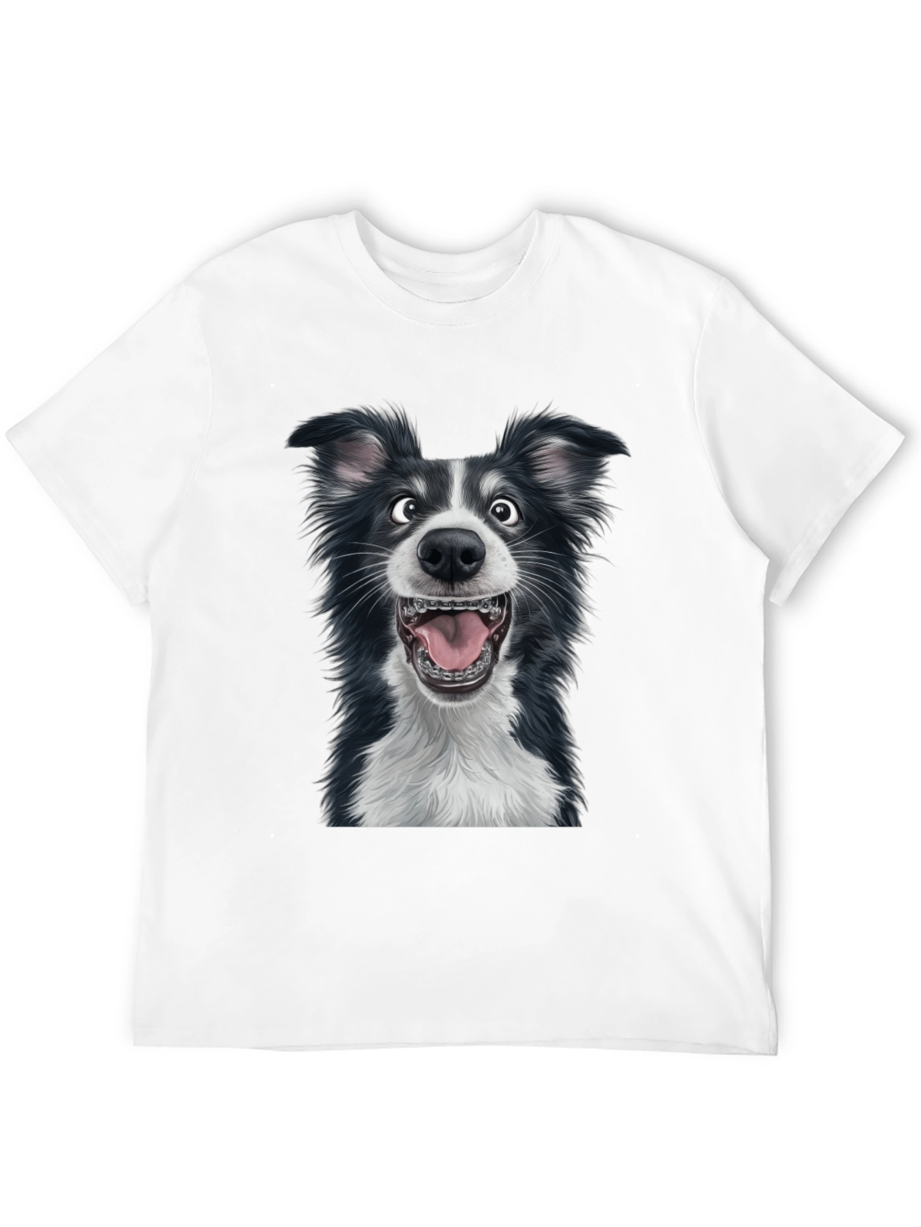 Black Funny Dog Graphic Tee - Black Cotton Blend T-Shirt view 12