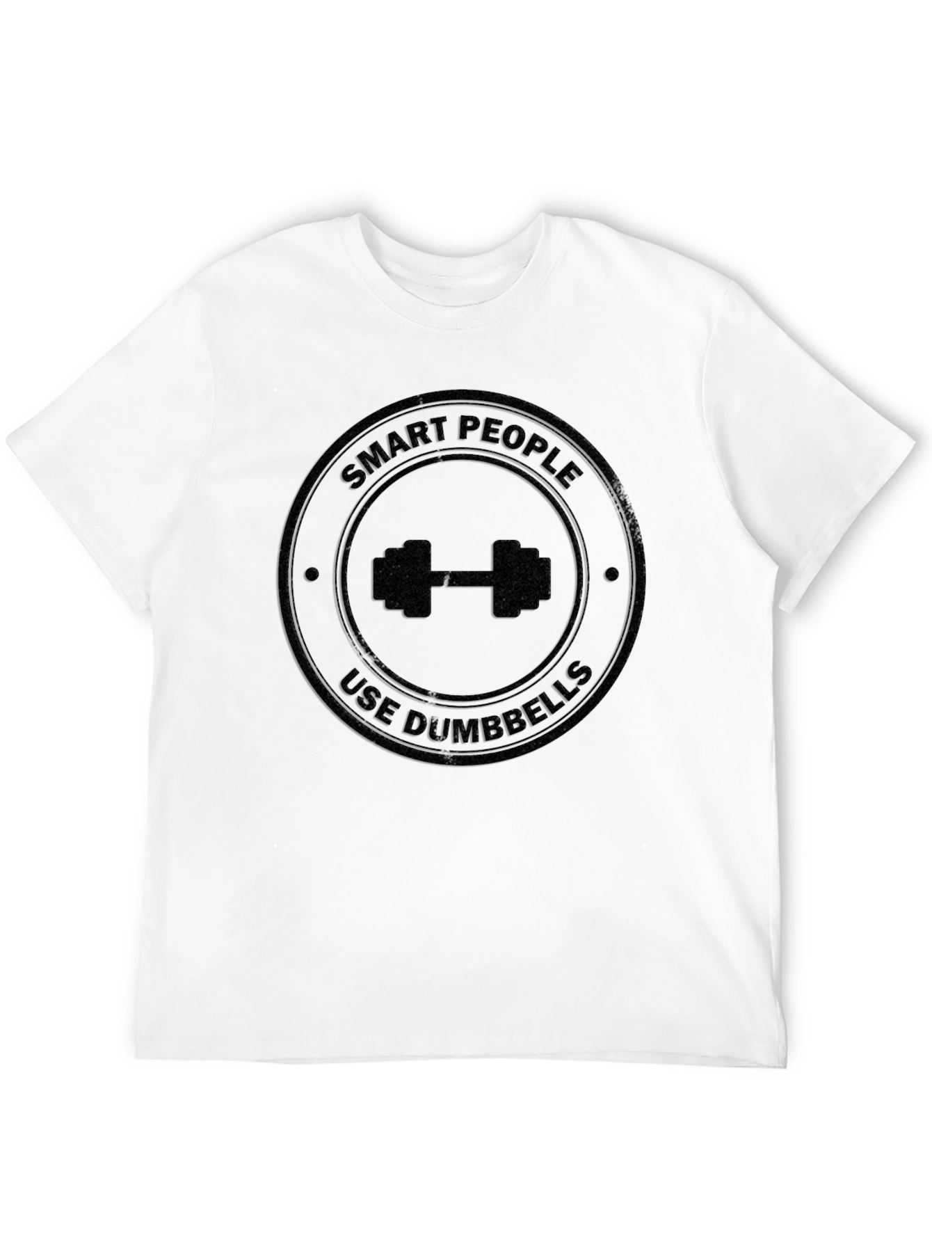 Black Smart People Use Dumbbells Black Graphic T-Shirt view 12