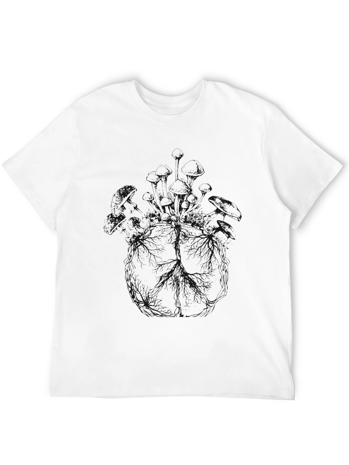 Black Men's Classic Black Crew Neck T-Shirt view 12