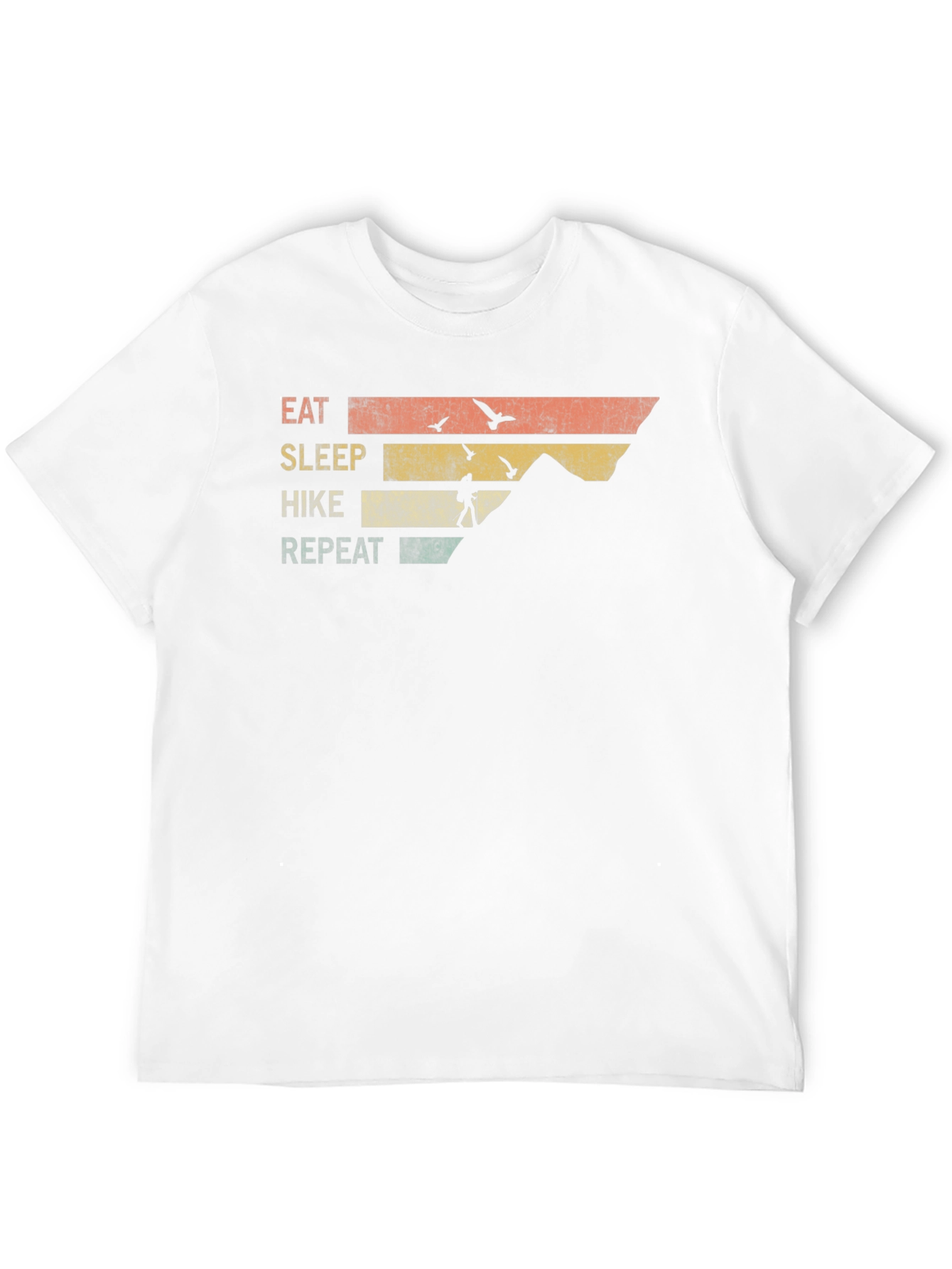 Black Eat Sleep Hike Repeat T-Shirt - Mountain Adventure Tee view 12