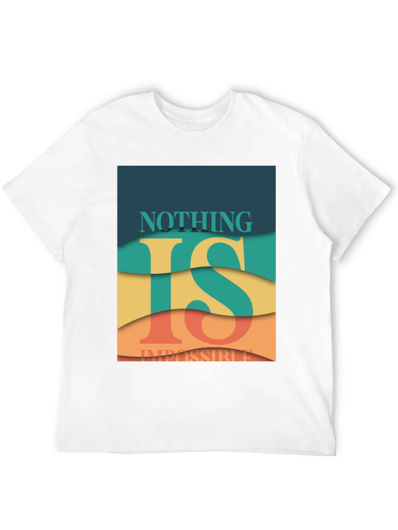 Black Nothing is Impossible Graphic T-Shirt view 12