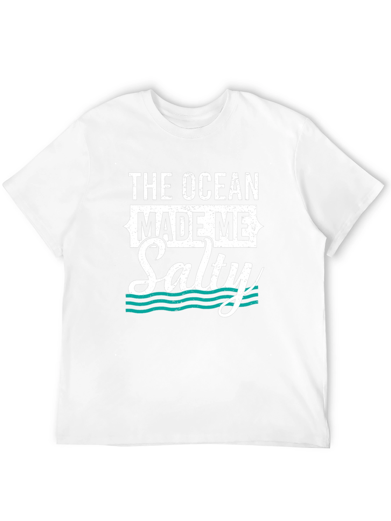Black The Ocean Made Me Salty Graphic Tee view 12